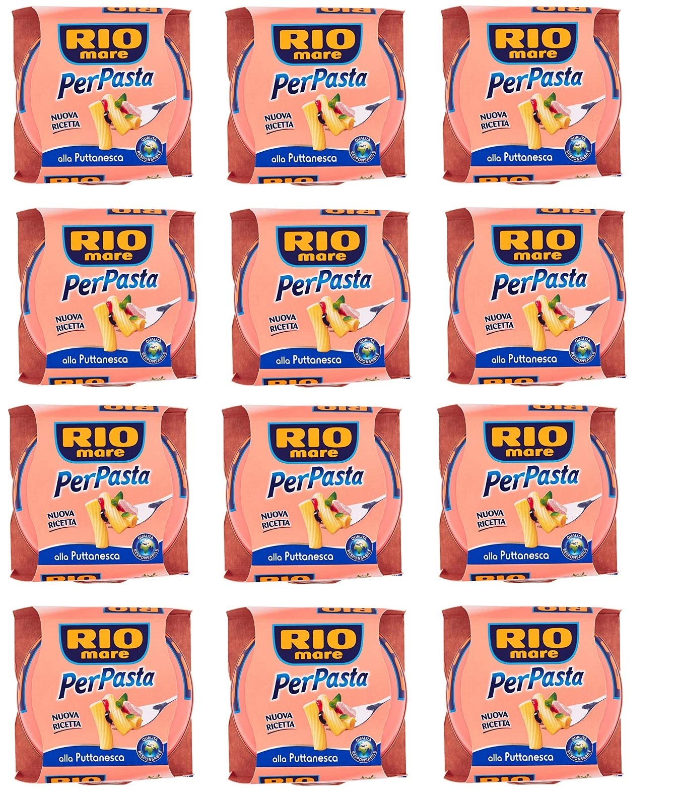 6x Rio Mare Per Pasta Puttanesca Thunfisch in Olivenöl mit Gemüse 2x 160g