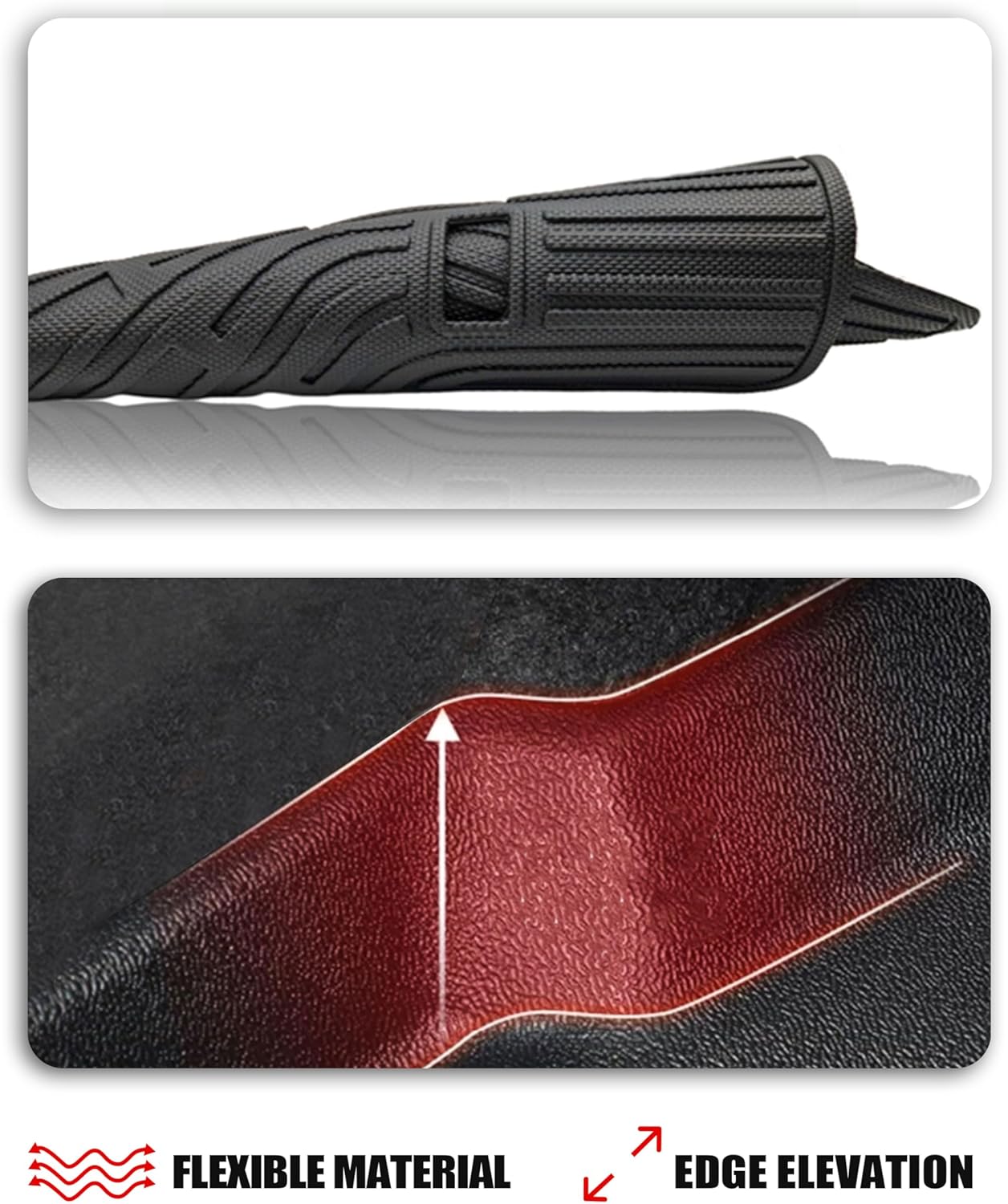 Cargo Liner Compatible with 2017-2025 Audi Q7 Trunk Mat Cargo Mat Back Seat Cover Protector (for 7-Seater)(Backrest Mats+Trunk Mat)