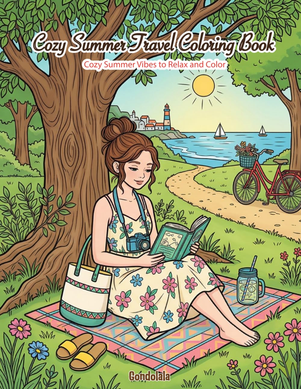 COZY SUMMER TRAVEL COLORING BOOK: Beach Days, Sunny Travels & Relaxing Summer Moments (The Cozy Coloring Book Series)