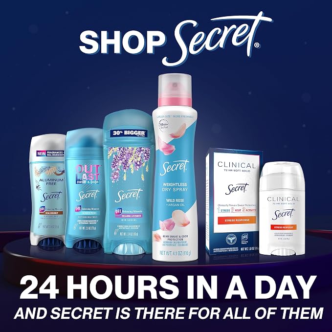 Secret Outlast Desodorante Antitranspirante para Mujer, Gel Claro, Sin Aroma, 2.6 oz x6 miniatura 10