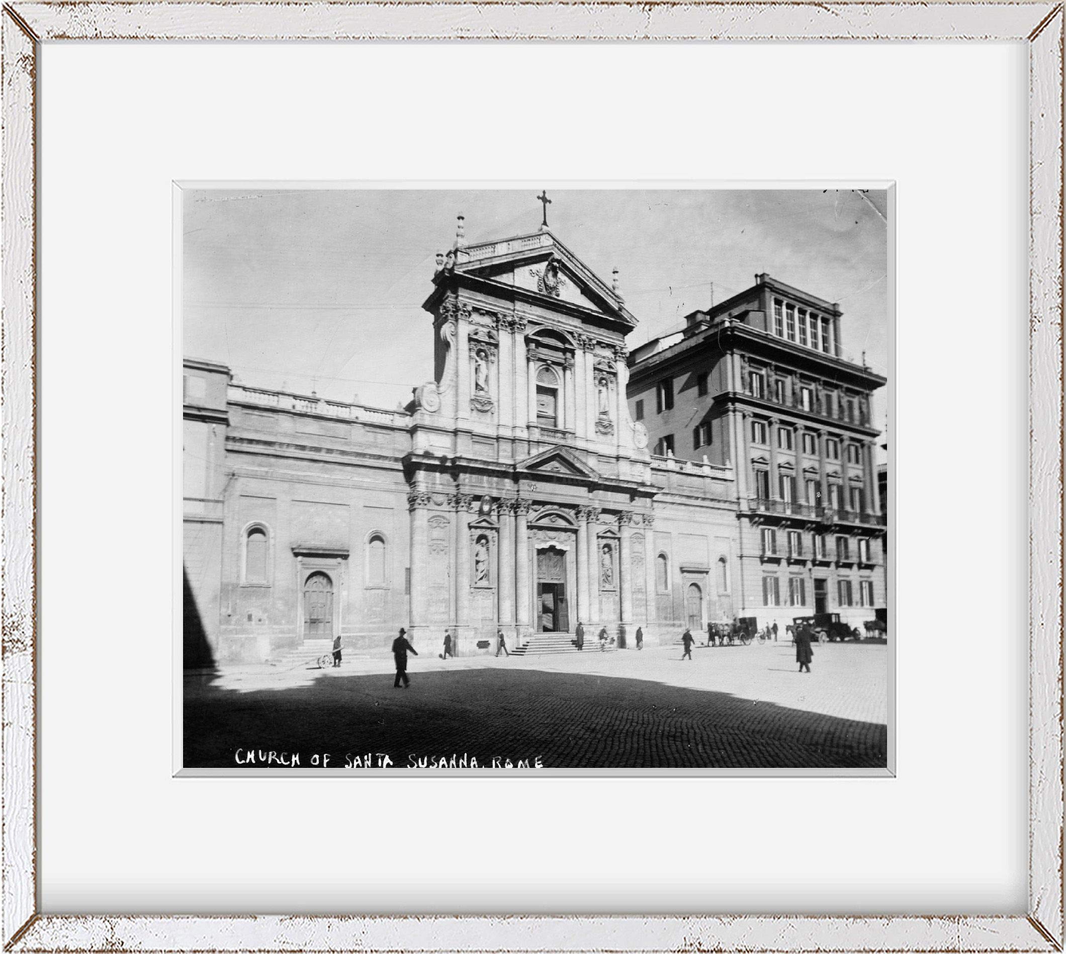 INFINITE PHOTOGRAPHS Early 1900s Photo Church of Santa Susanna, Rome Vintage Black & White Photograph | Vintage Photo Reproduction Ready to Frame