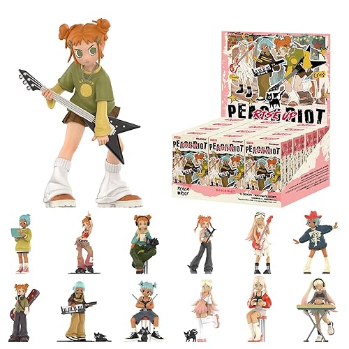 POP MART Peach Riot Rise Up Series Figures, 12PCs Peach Riot Blind Box Figures, Random Design Action Figures Collectible Toys Home Decorations, Holiday Birthday Gifts for Boys and Girls, Whole Set - Peach Riot Rise Up - Whole Set