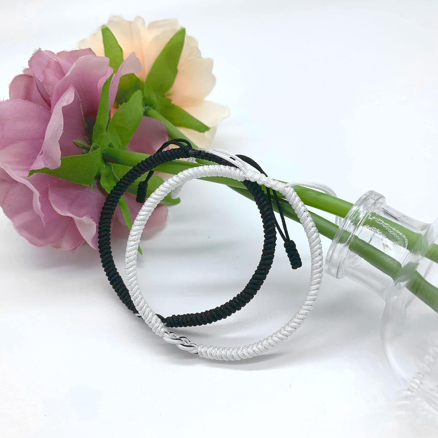 LAMIBEE Red Black Mix White Infinity Love Multicolor Lucky Bracelet for Men Women Tibetan Lucky Amulet Knot Bracelet Woven Thread String for Friend and Couple Peace and Protection, synthetic-fiber, - Image 6