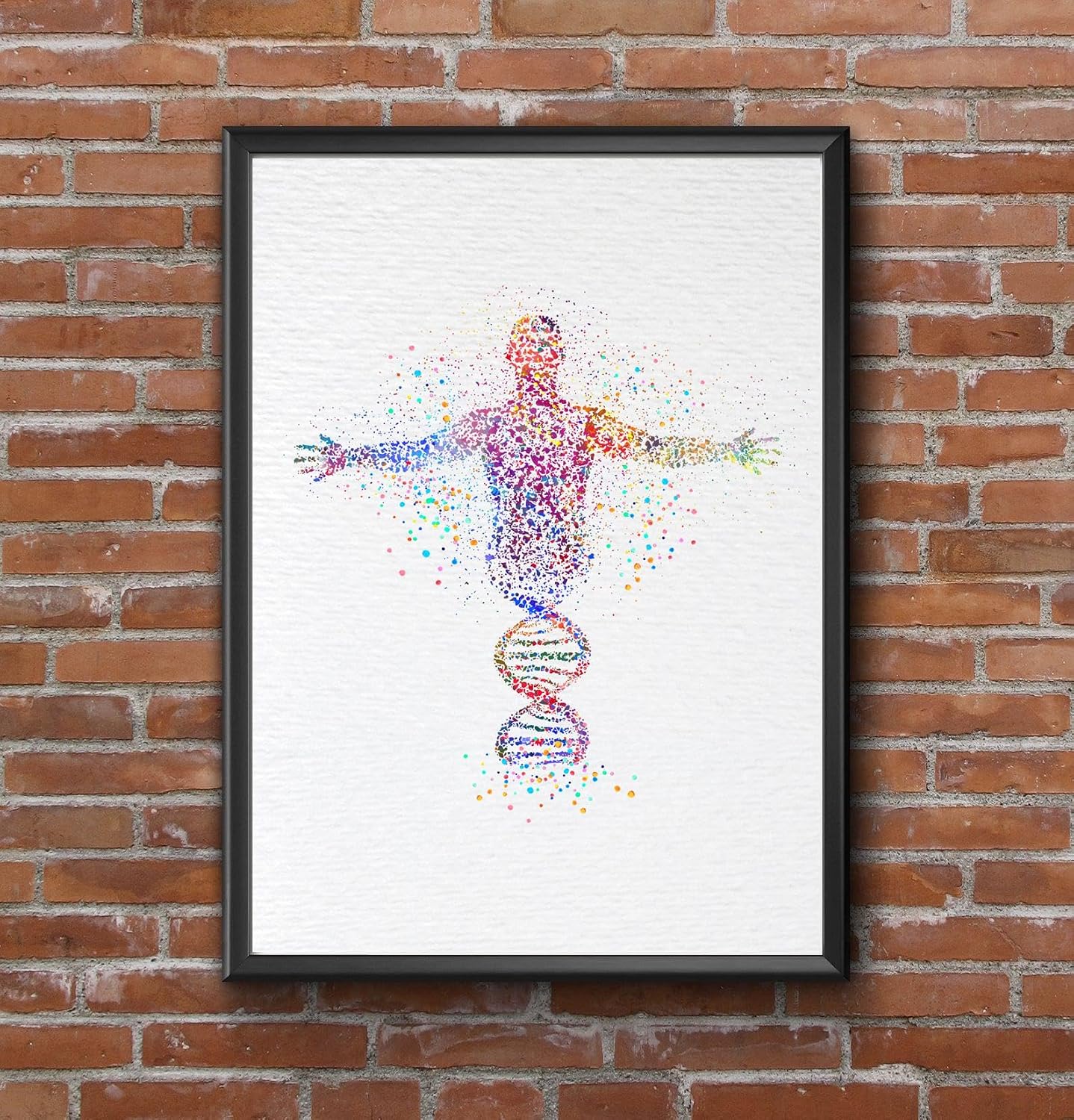 Dignovel Studios 11X14 Unframed DNA Human Particle Medical lab Doctor Science Watercolor Art Print Poster Office Home Decor DN507