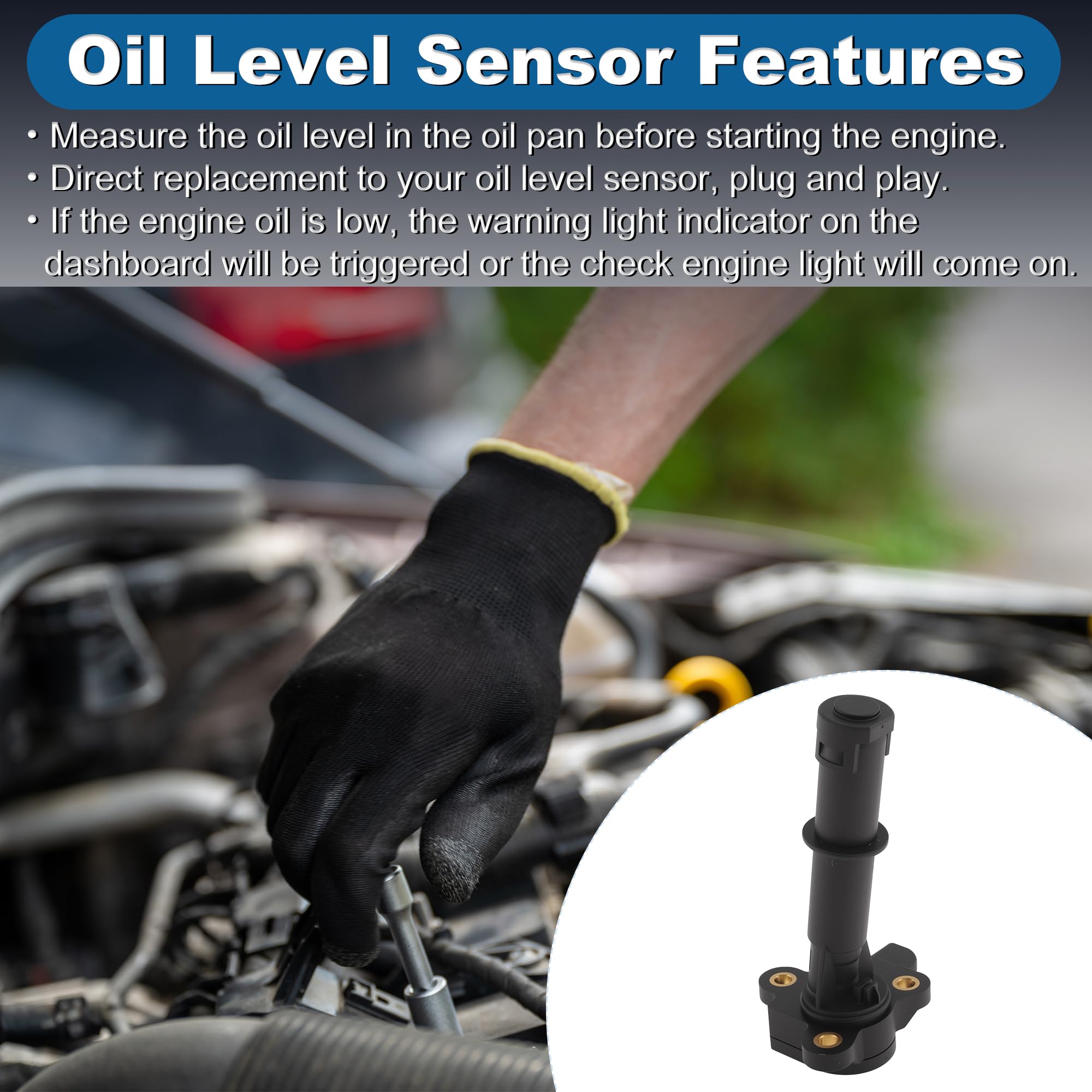A ABSOPRO Sensor Nivel Aceite Motor, Para Dodge Sprinter 2500 07-09,1pc | Para Dodge Sprinter 3500 2007-2009, Material Metal+Plastico, Reemplaza OE 5137394AB/68183986AA, Instalacion Directa