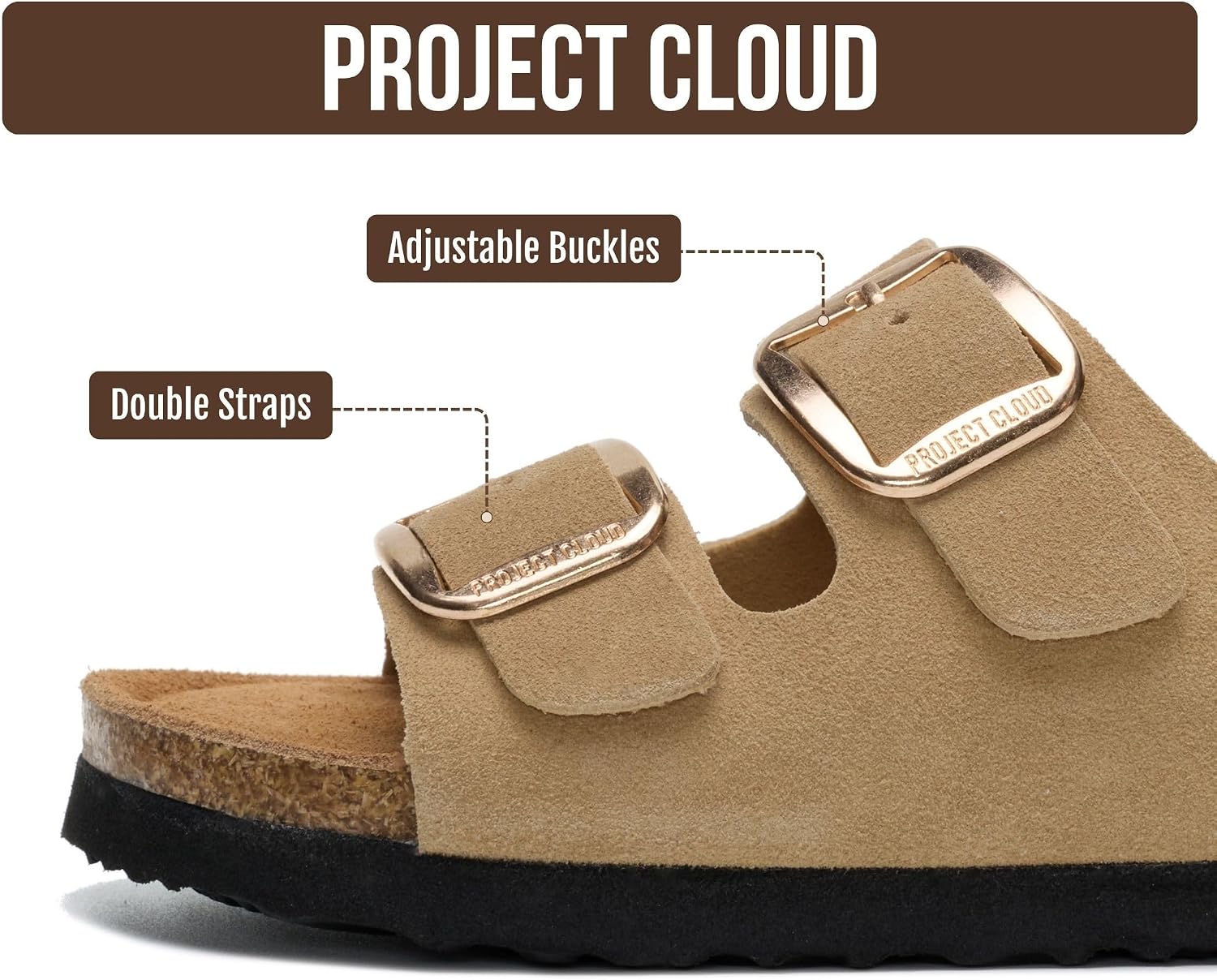Project Cloud Kids Sandals, 100% Genuine Leather Slides for Boys & Girls image 5