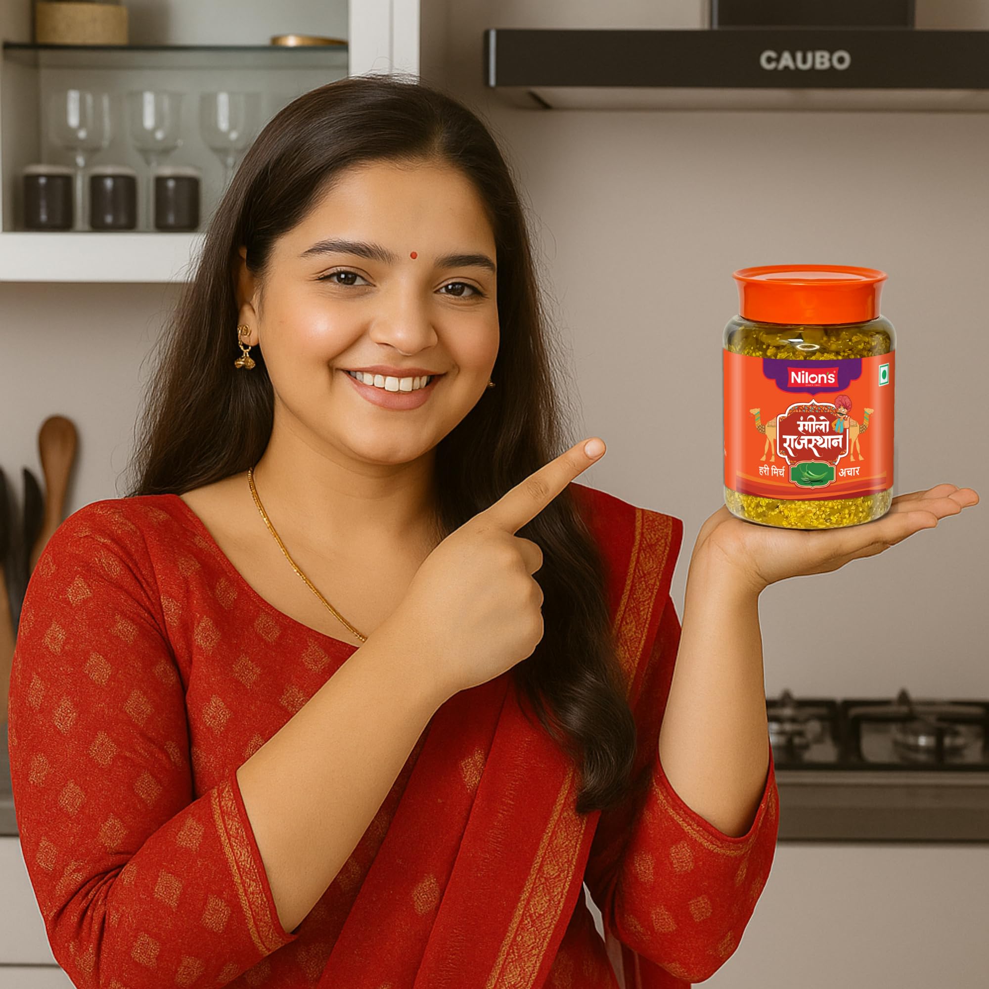 Nilon's Rangilo Rajasthan Green Chilli Pickle (500g) Homemade Hari Mirch Ka Aachar | Spicy Pickle in Authentic Royal Rajasthan Style with Green Chilli, Mustard Oil with No Added Artificial Colour - Image 6 thumbnail