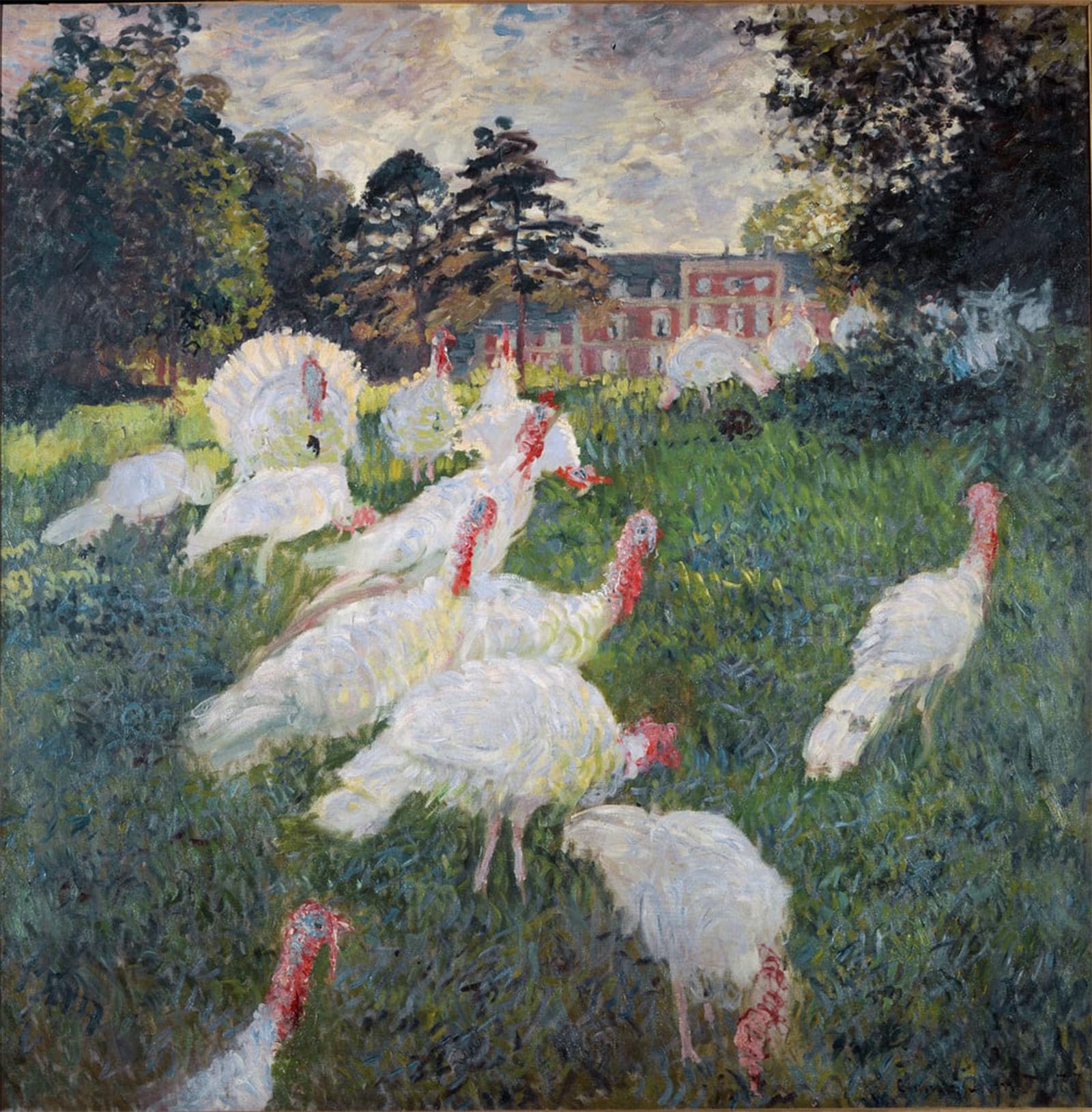 ARTXLXXBN Famous Art Print Poster Vintage Wall Art Turkeys by Claude Monet Canvas Art Poster for Home Decor 60x90cm