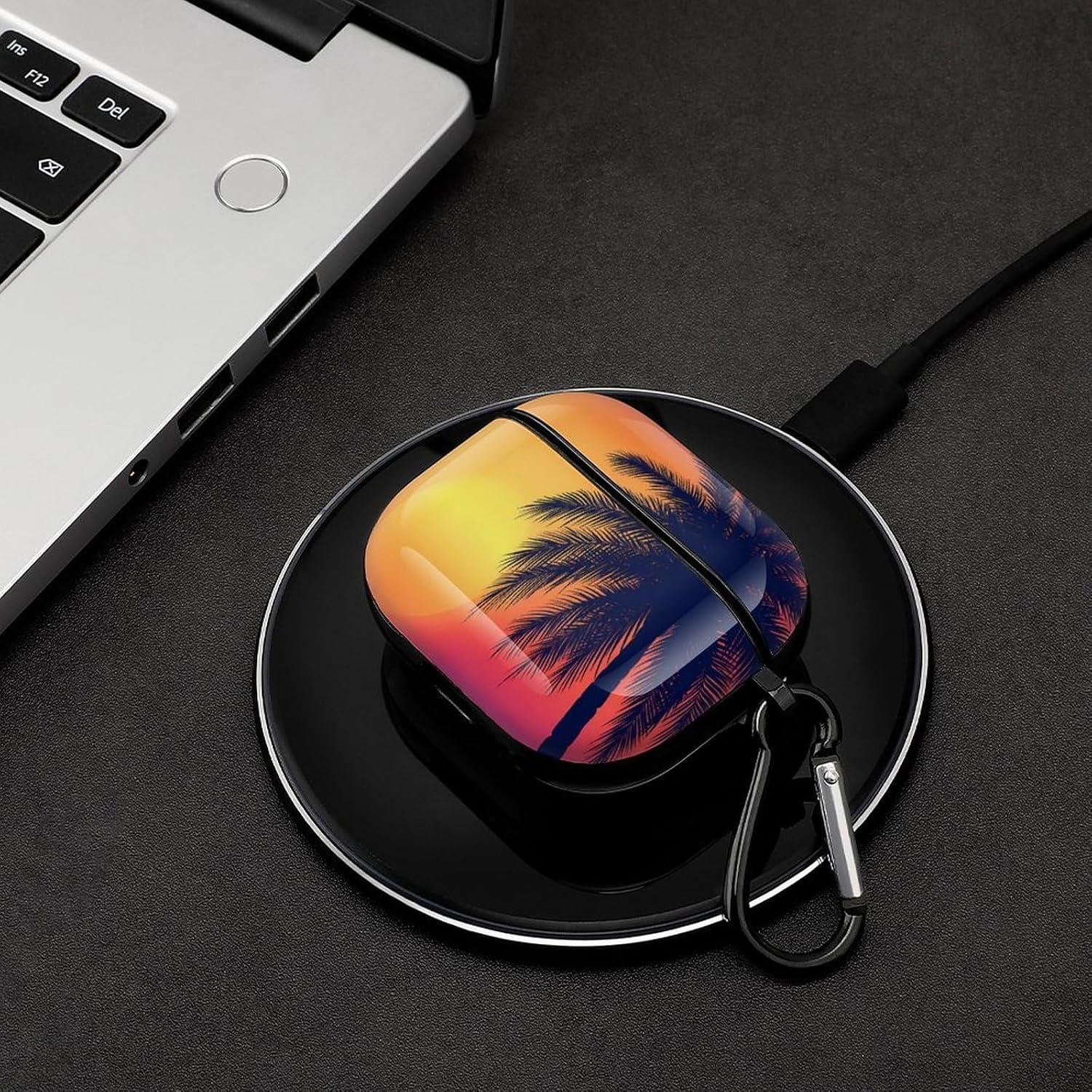 Palm Tree Sunset Funny Earbuds Case for Airpods 3 image 4