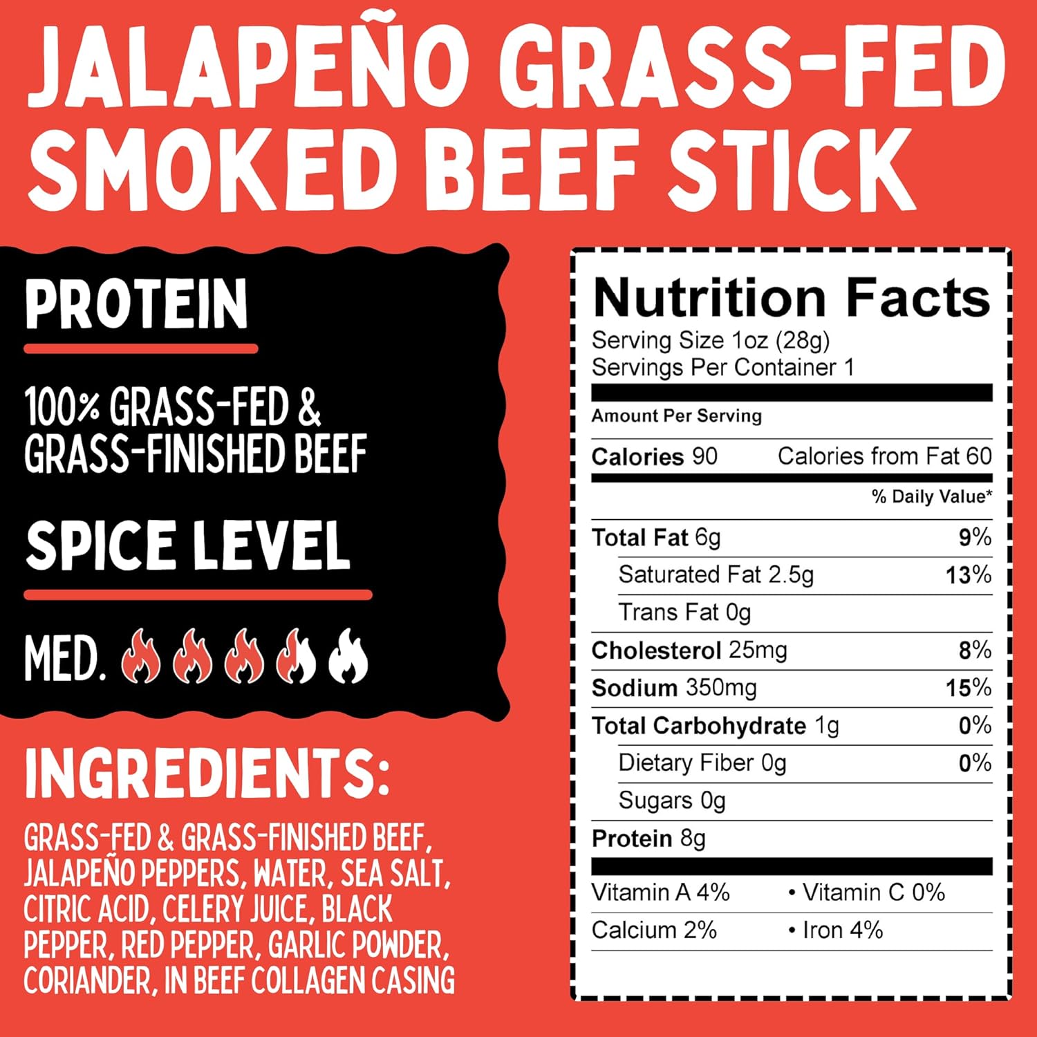 7 Flavor Variety Meat Sticks. No Added Nitrates, Gluten, Soy, MSG, Dairy, Nuts. 5 Grass-fed Beef Flavors, 1 Free-range Turkey Flavor & 1 Natural Pork Flavor (1 of Each, 7-cnt, 1-oz Stick)