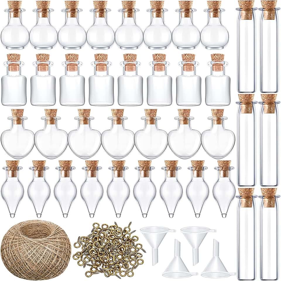 Small glass spell jars for crafts