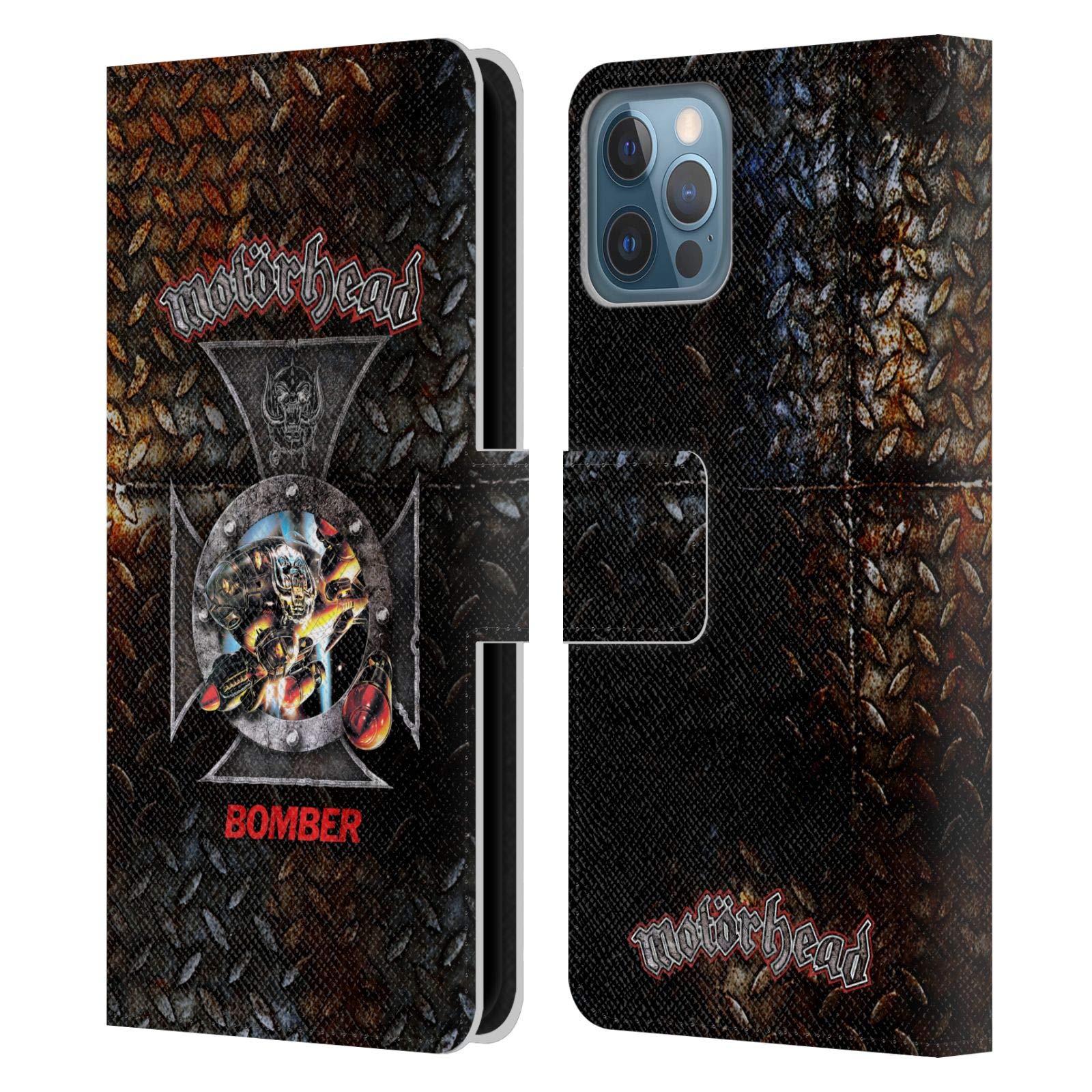Funda tipo libro iPhone 12 Pro Motorhead carcasa protectora cuero con tarjetero 7