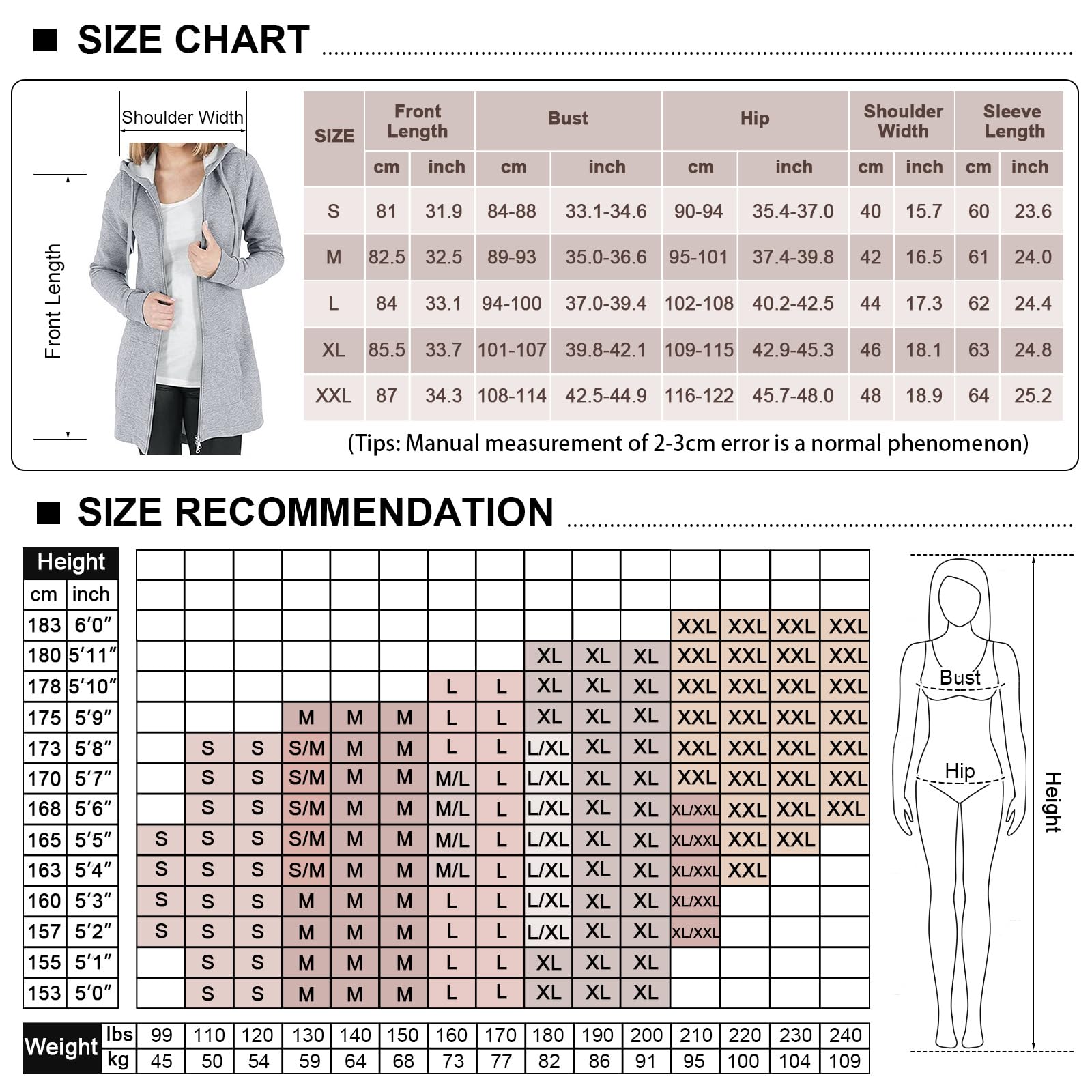 Tuopuda Donna Felpe con Cappuccio Giacca Elegante Scollo a V Top Manica Lunga Cardigan Felpe con Zip 2 Tasche Autunno Invernali Sweatshirt Cappotto Eleganti Pullover Hoodie Jumper