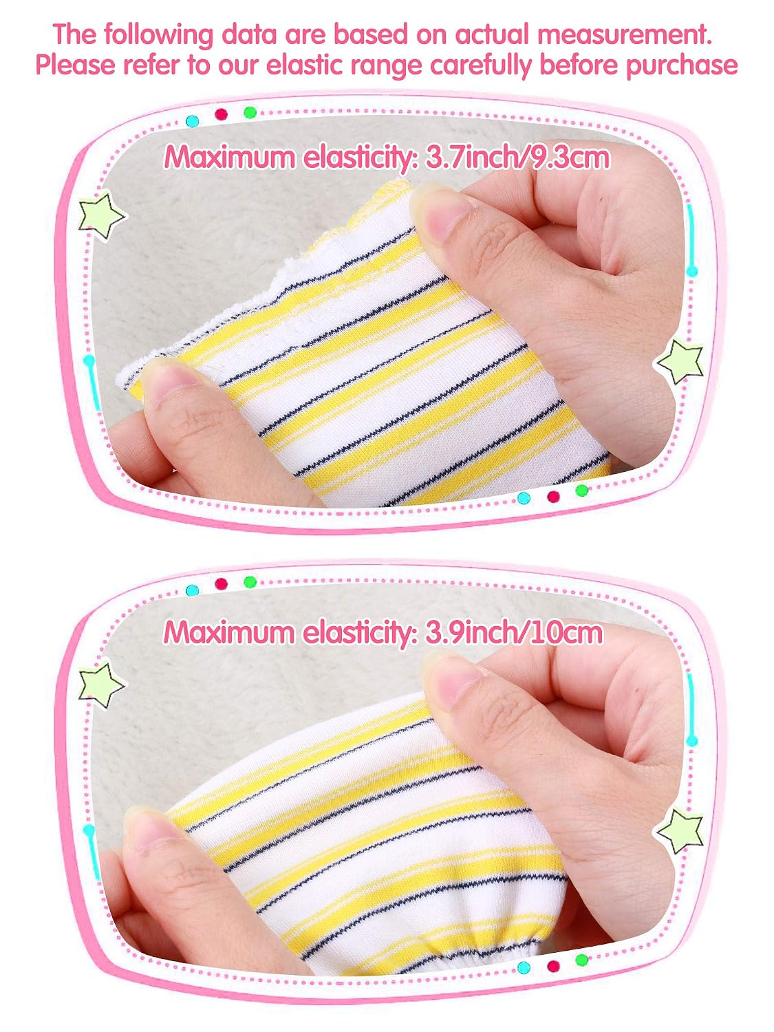 24 Pairs Newborn Baby Mittens Unisex Cute Glove No Scratch Baby Mittens Gloves for 0-6 Months Boys Girls