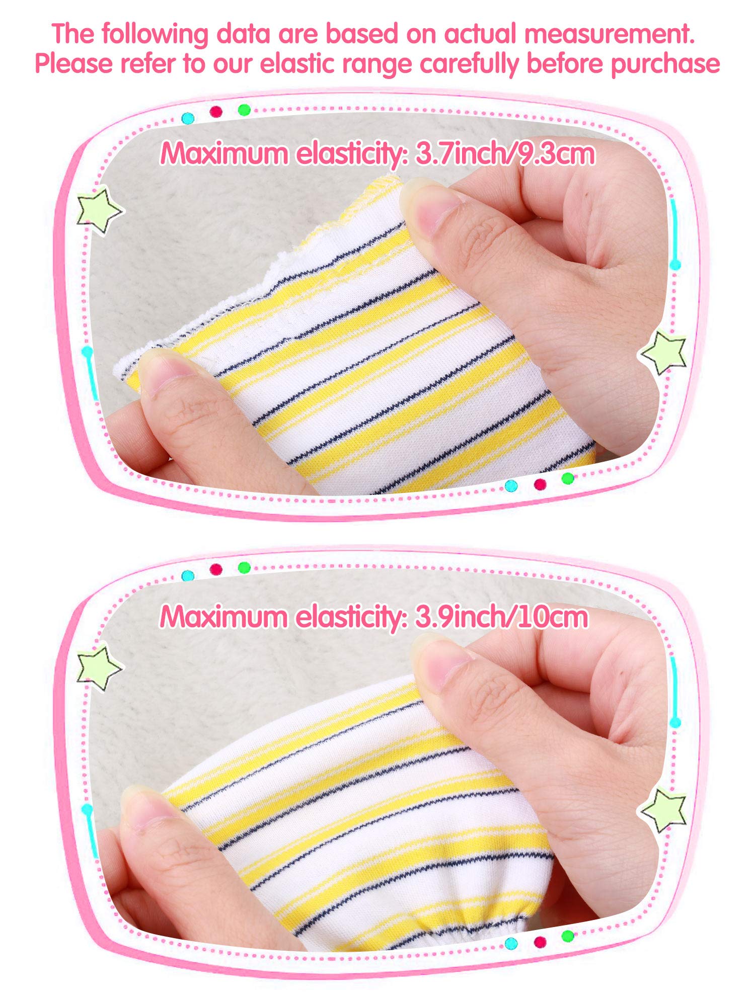 24 Pairs Unisex Newborn Baby Cotton Mittens Cute Baby No Scratch Mitten Gloves for 0-6 Months Baby Boys Girls 2