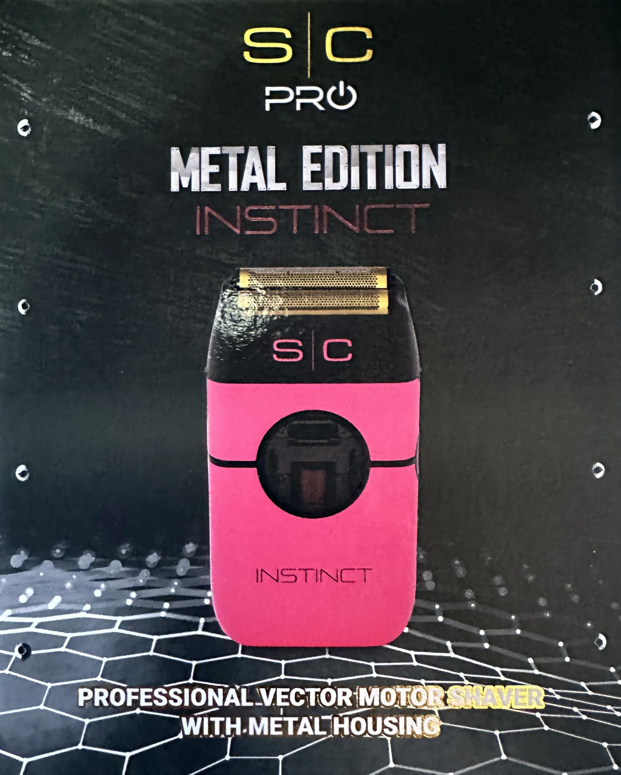Stylecraft Instinct Elektrischer Bart- und Haarrasierer, Kabelloser Elektrischer Bartrasierer Herren, 150 Min Betrieb, Tragbarer Reiserasierer, USB Typ C Kabel,Stabiles Metallgehäuse (Rose)