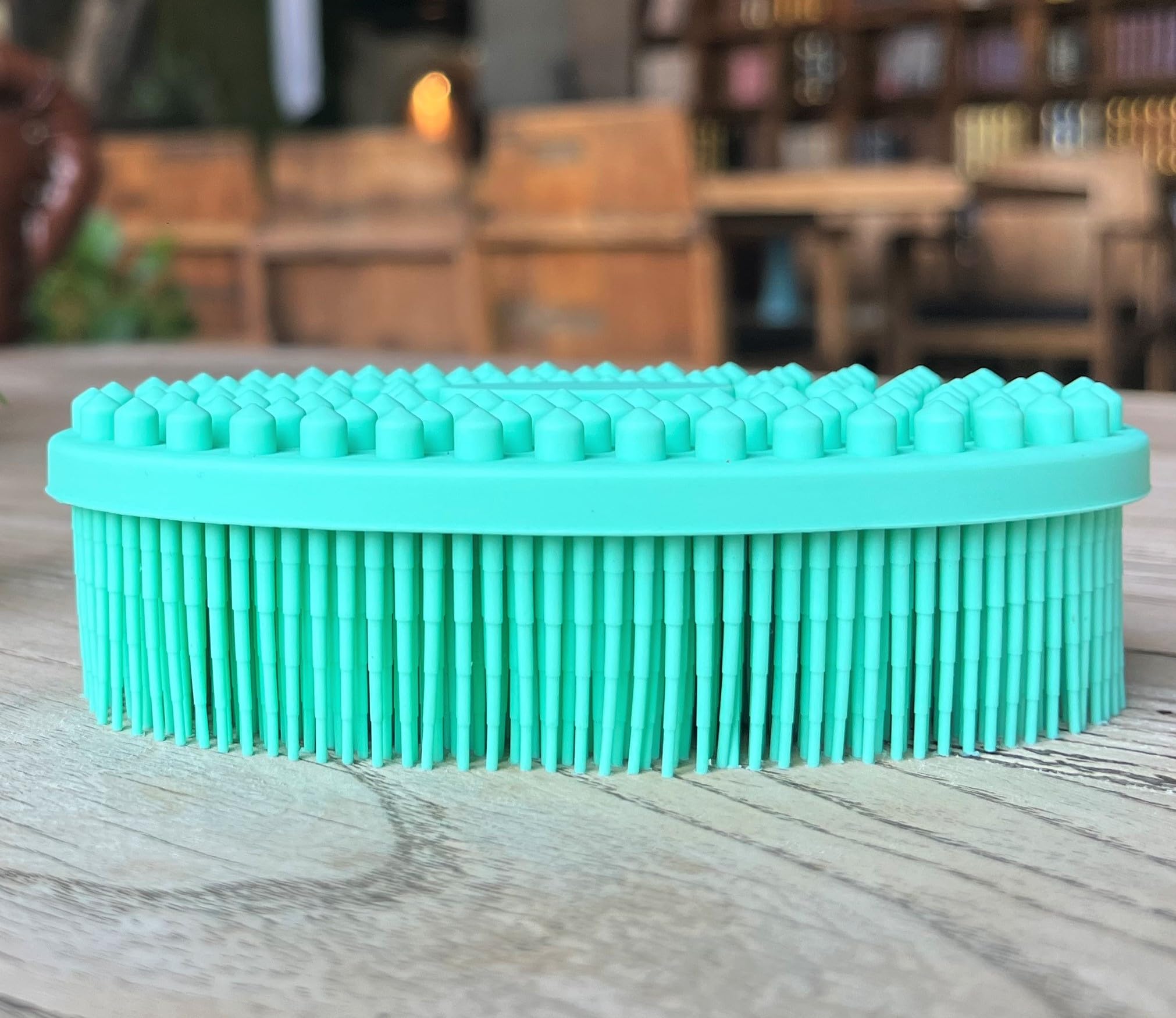 Premium Sensory Brush for Kids or Autism,Soft Silicone Body Scrubber,2 in 1 Sensory Room Occupational Therapy Brushes,Silicone Loofah,Pet Shower Brush Bath Brush Shampoo Brush - Image 2