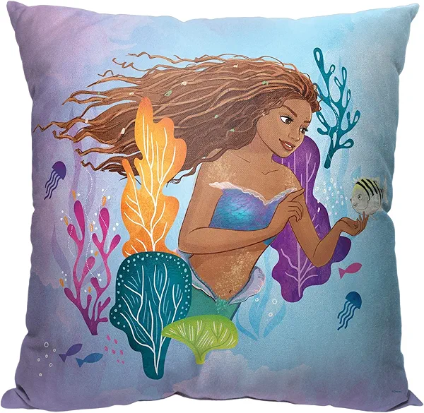 Northwest Little Mermaid/Ariel Pillow, 18" x 18", Fish Friends