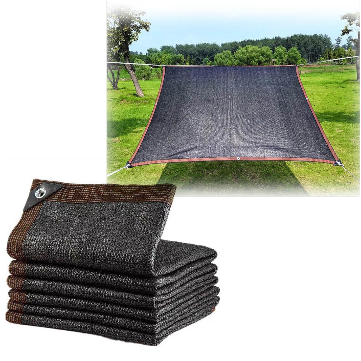 KLGFBDC Garden Shade Cloth 4x8m UV Resistant Shade Net 85 90% Shade Rate Grommets Included Durable Outdoor Sun Cover for Plants Greenhouse Patio & Backyard