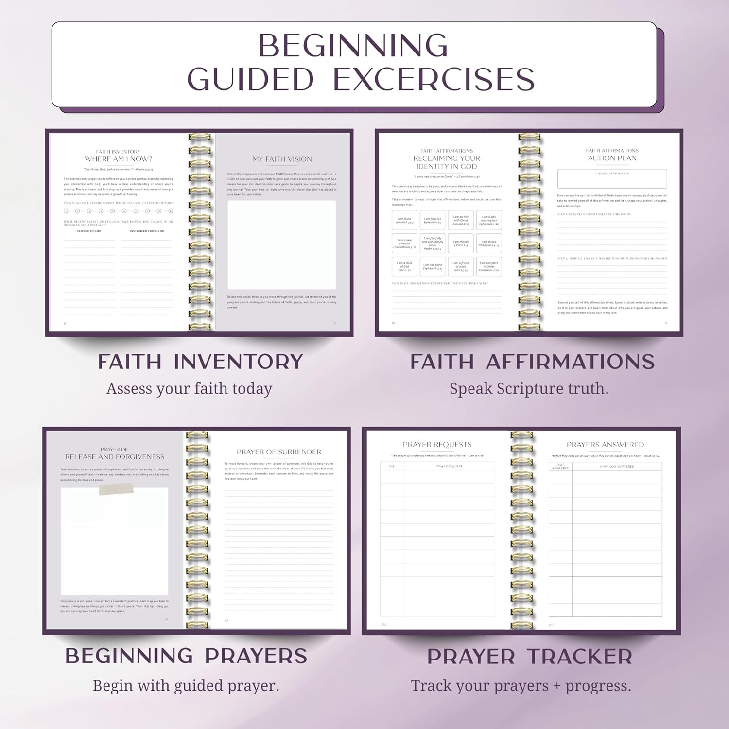Bible Study Journal – A Year of Reflection, Renewal & Spiritual Growth | 365-Day Guided Scripture Study, Prayer Tracker & Weekly Reflection Prompts | A5 Hardcover, Minimalist & Elegant Design - Image 4