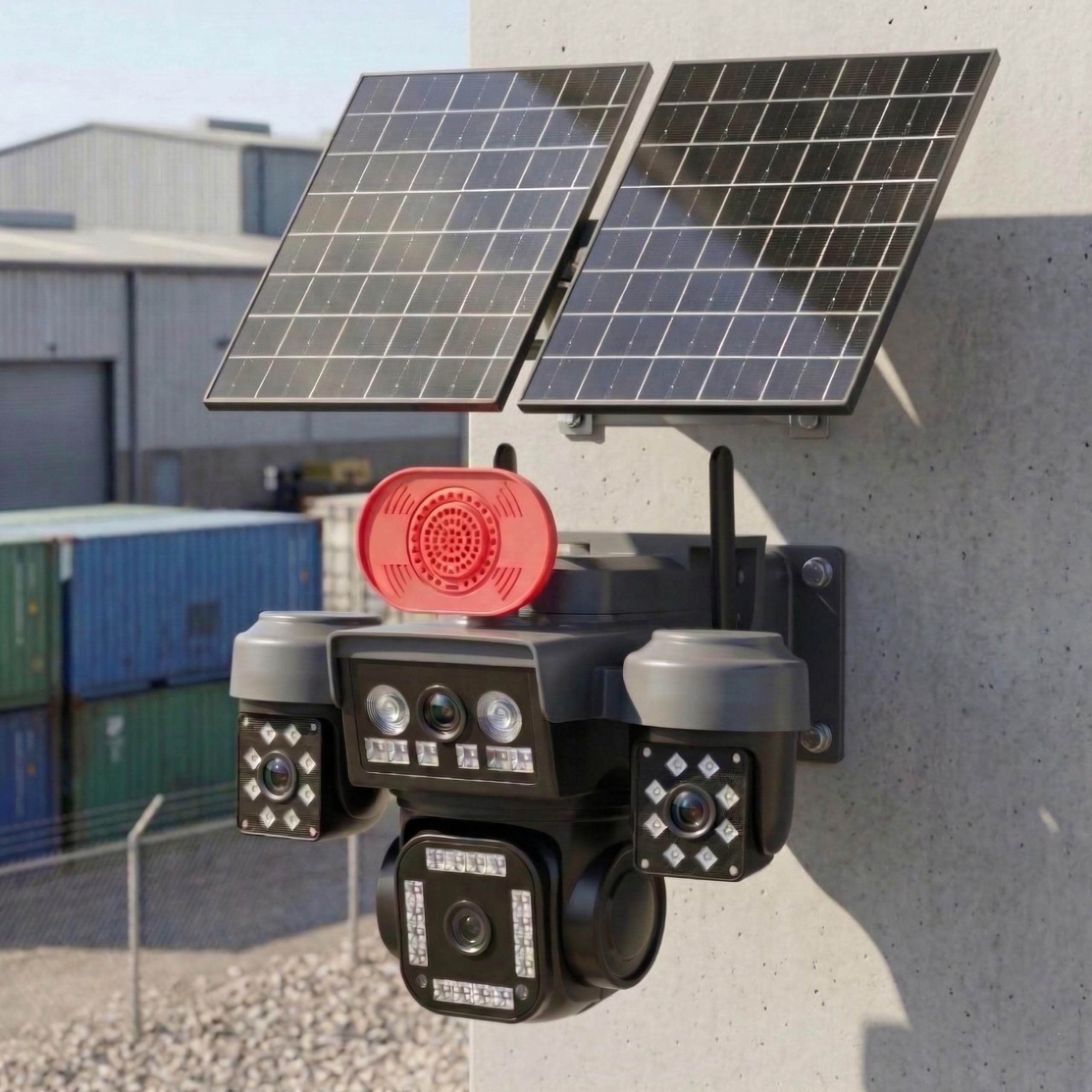 4G Solar Security Camera with Dual Solar Panel, 2MP*4 AI Smart Tracking, Full Color Night Vision, Two Way Audio, Motion Detection, 24x7 Recording, 13200mAh Battery Support TF Card (Up to 256GB)-image-14