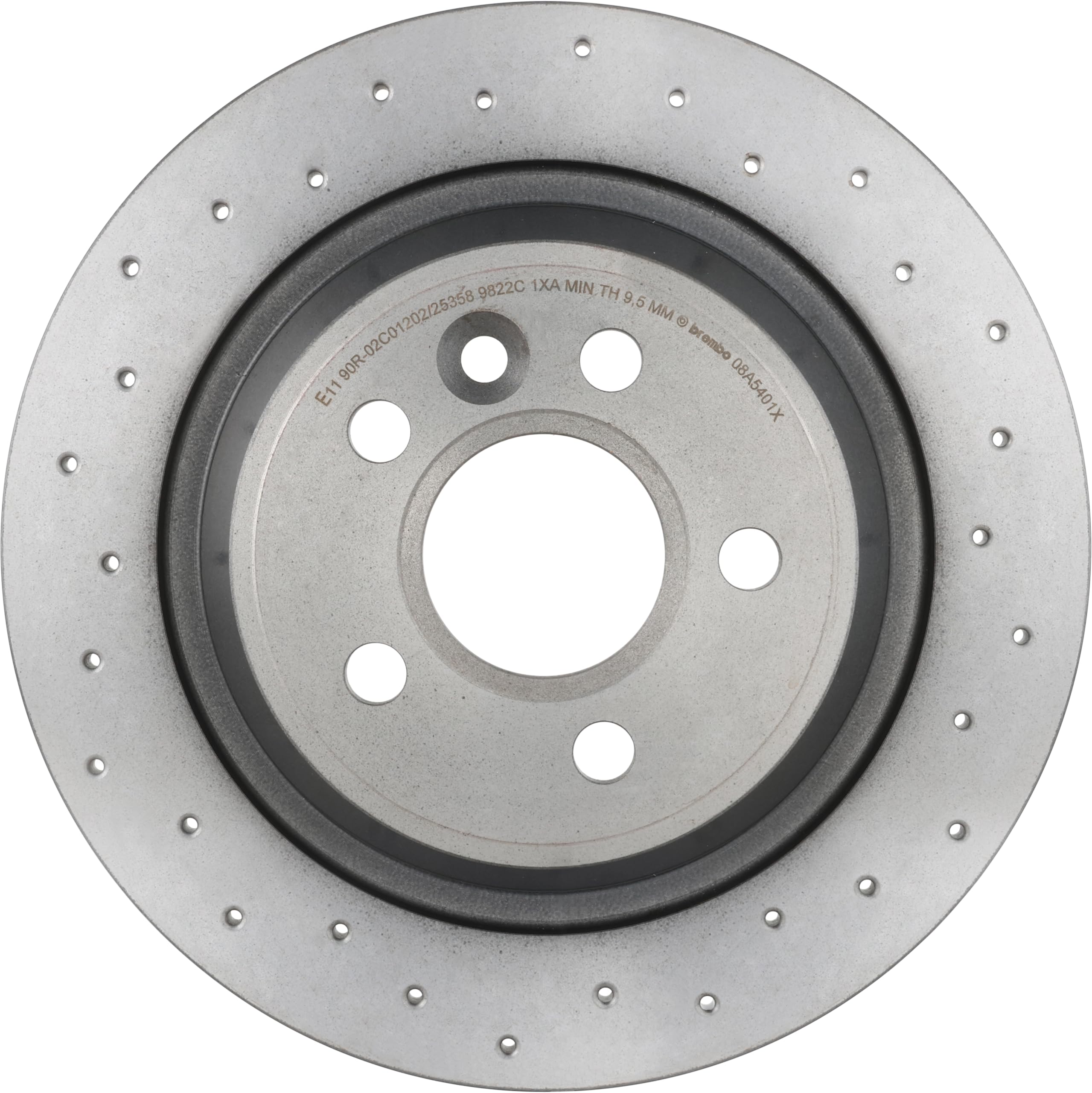 Brembo Xtra 08.A540.1X - Disco Freno Forato Posteriore, Set di 2