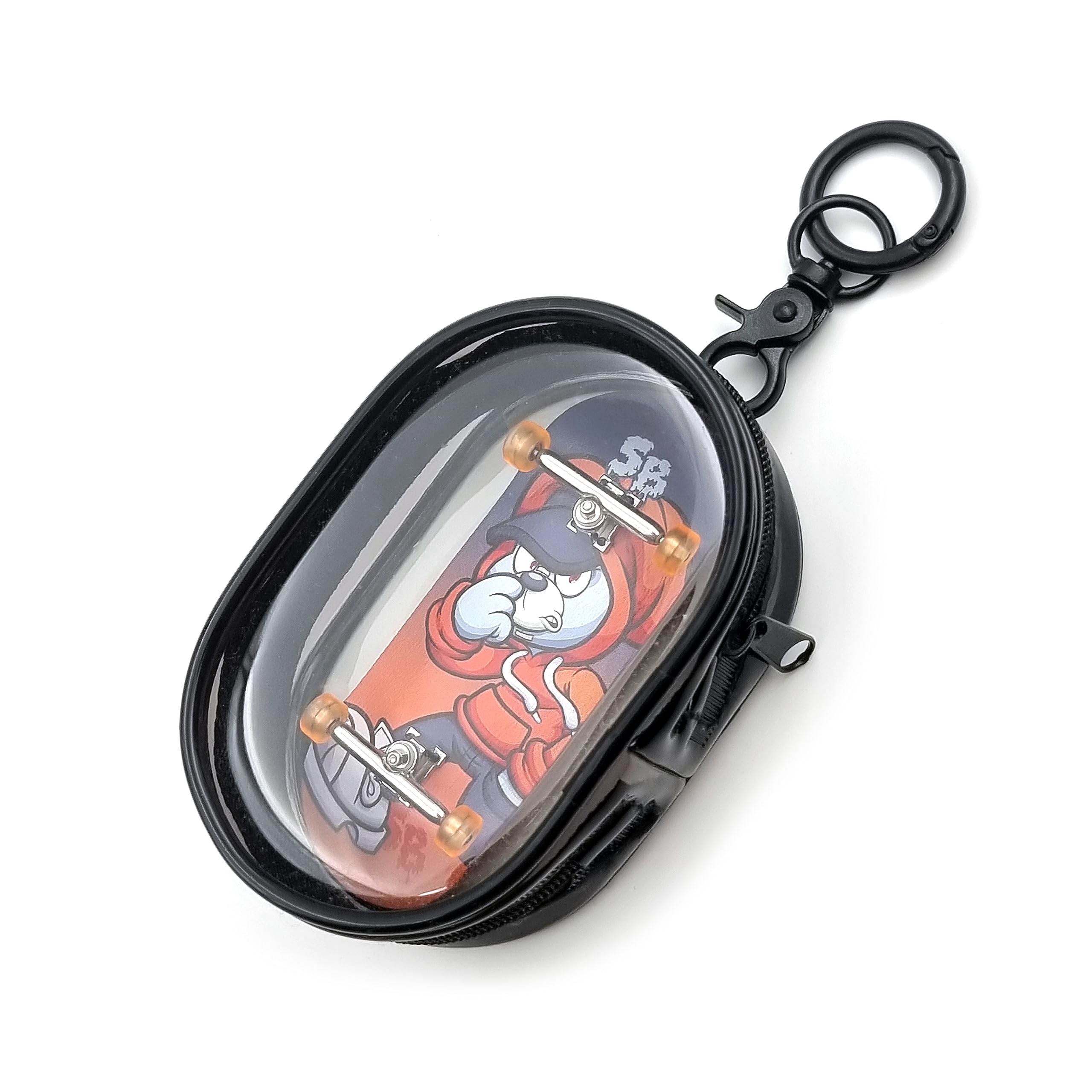 Bolsa De Viaje Para Patines De Dedo SPITBOARDS – Estuche Con Cremallera Doble, Incluye Mosquetón Y Funda Transparente Para Herramientas (Camuflaje)