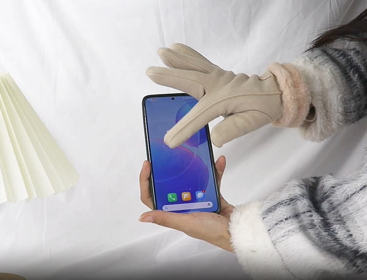 Guanti invernali da donna per touchscreen, caldi guanti elastici