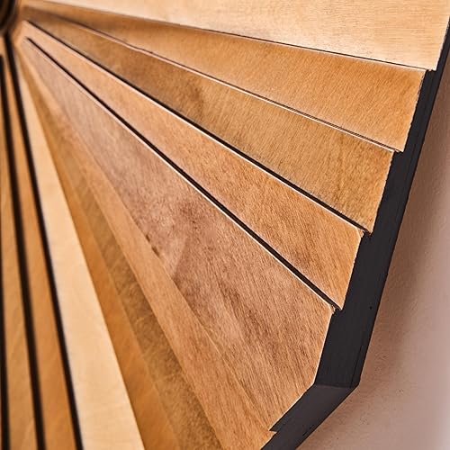 Miniatura 5 de Parametric Verso - Reloj de pared de madera contrachapada de abedul en capas de madera acústica (mediano)