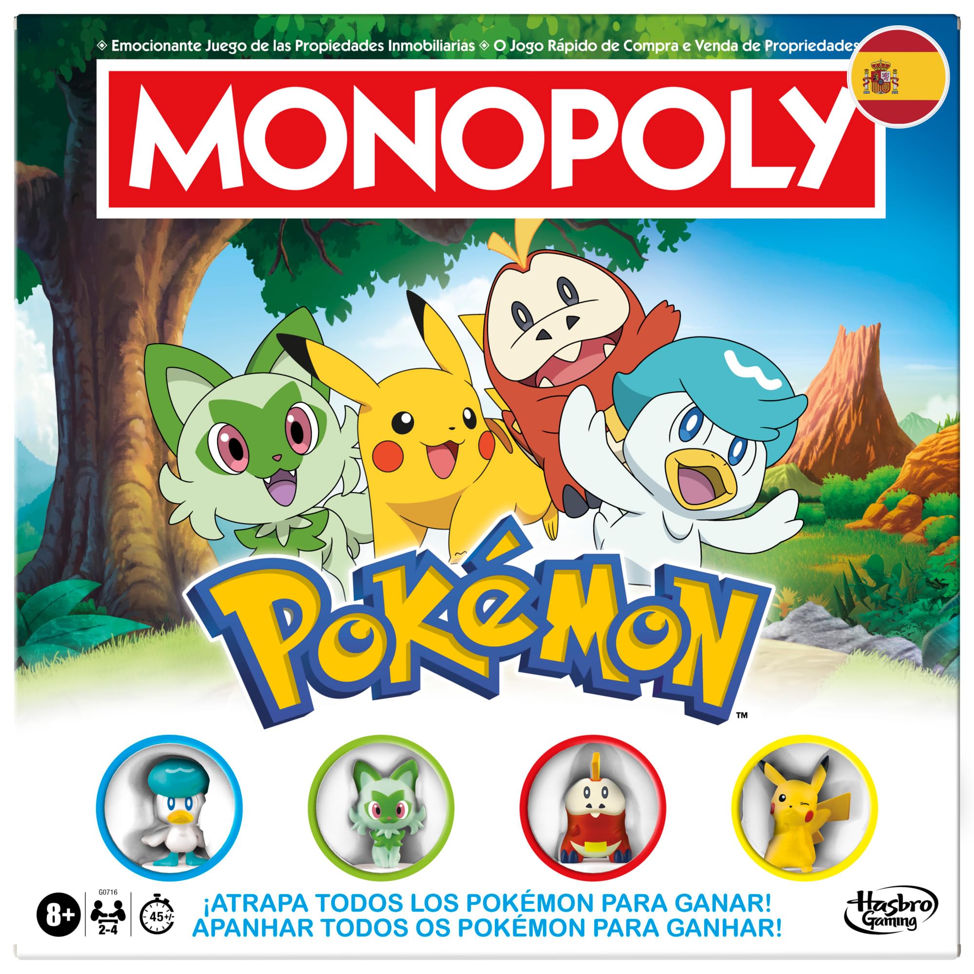 Gra planszowa Monopoly Pokémon Edition - hiszpańska wersja portugalska