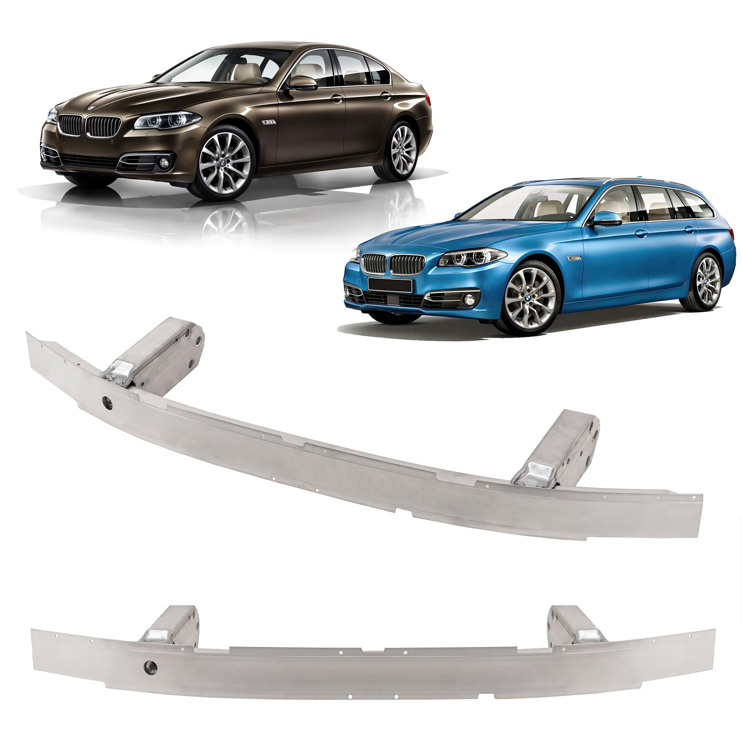 Frontstoßstange-Verstärkungsstange passend für BMW 5r F10 Limousine / 5r F11 Kombi 2009-2017, Aluminium, vorne, OEM 51117200705