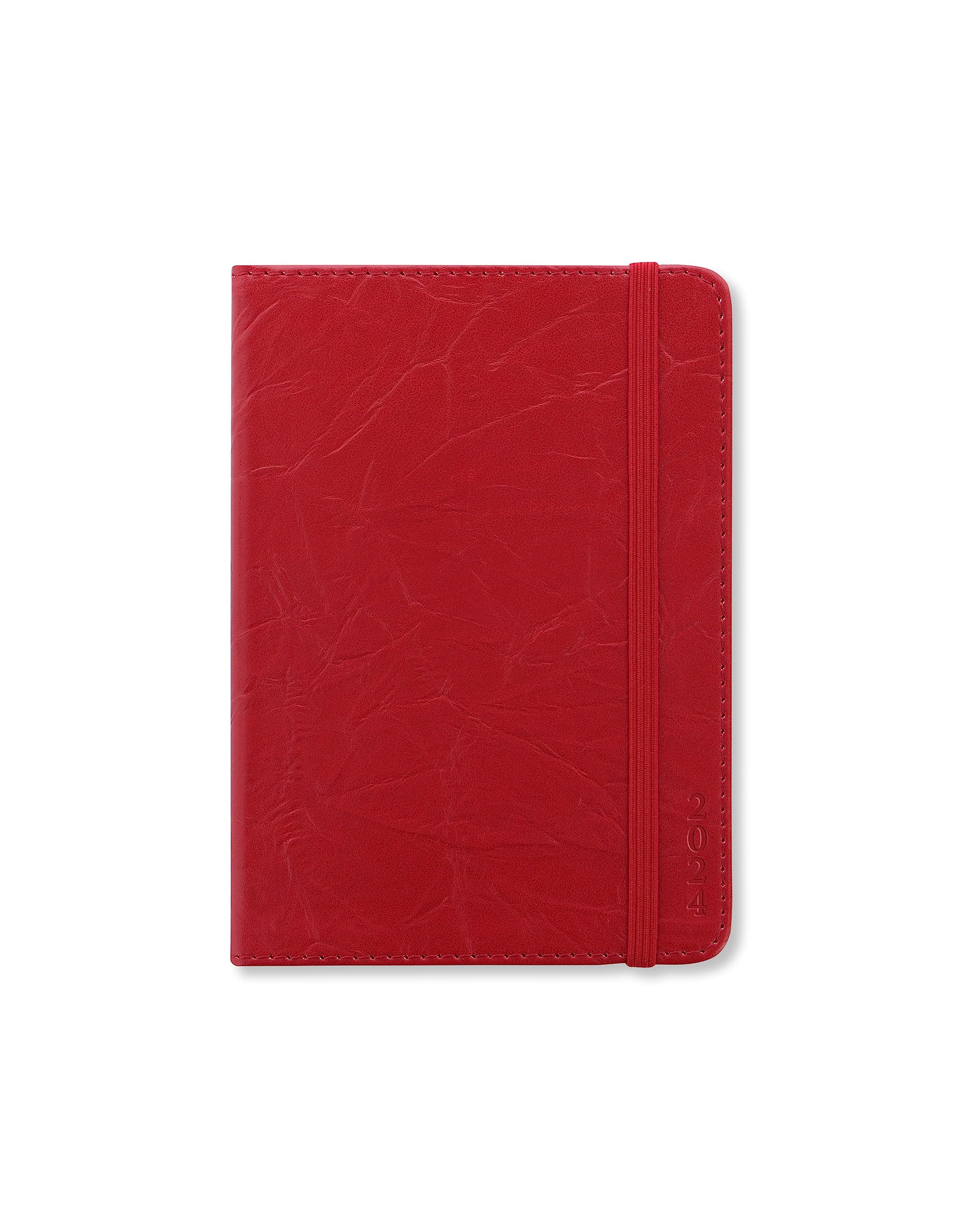 Letts Sovereign A6 week to view 2024 diary - red