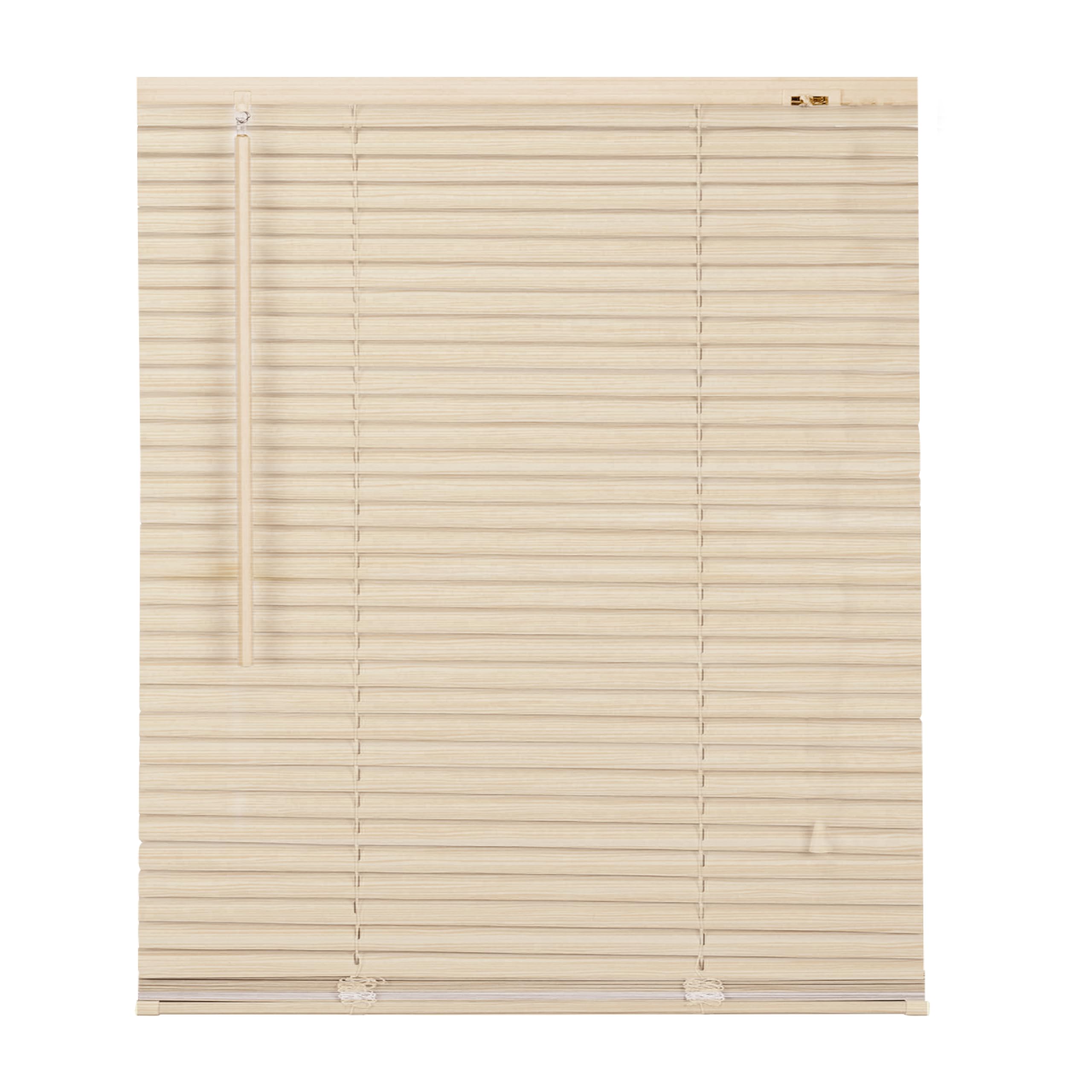 APEX FURNISHINGS Made to Measure PVC Venetian Blinds - 25mm Slats with Metal Headrail Window Blinds Child Safe Fittings Windows Shutters for Home Office (Natural Wood Grain Effect 210W x 150L cm)