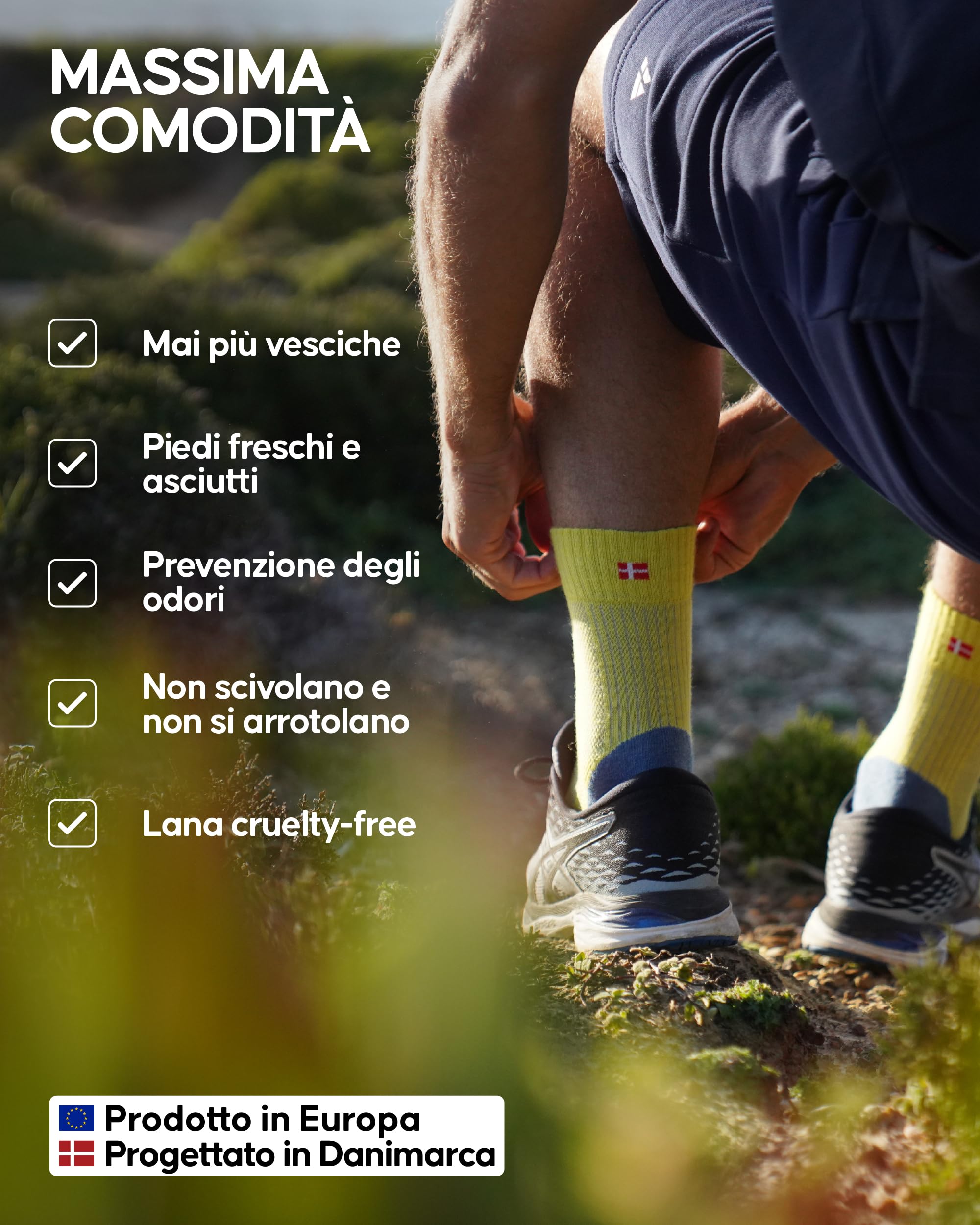 DANISH ENDURANCE Calze Trekking Lana Merino, Calze Termiche Anti-Vesciche, Traspiranti, Calzini Invernali Escursionismo Unisex, 1 o 5 Paia