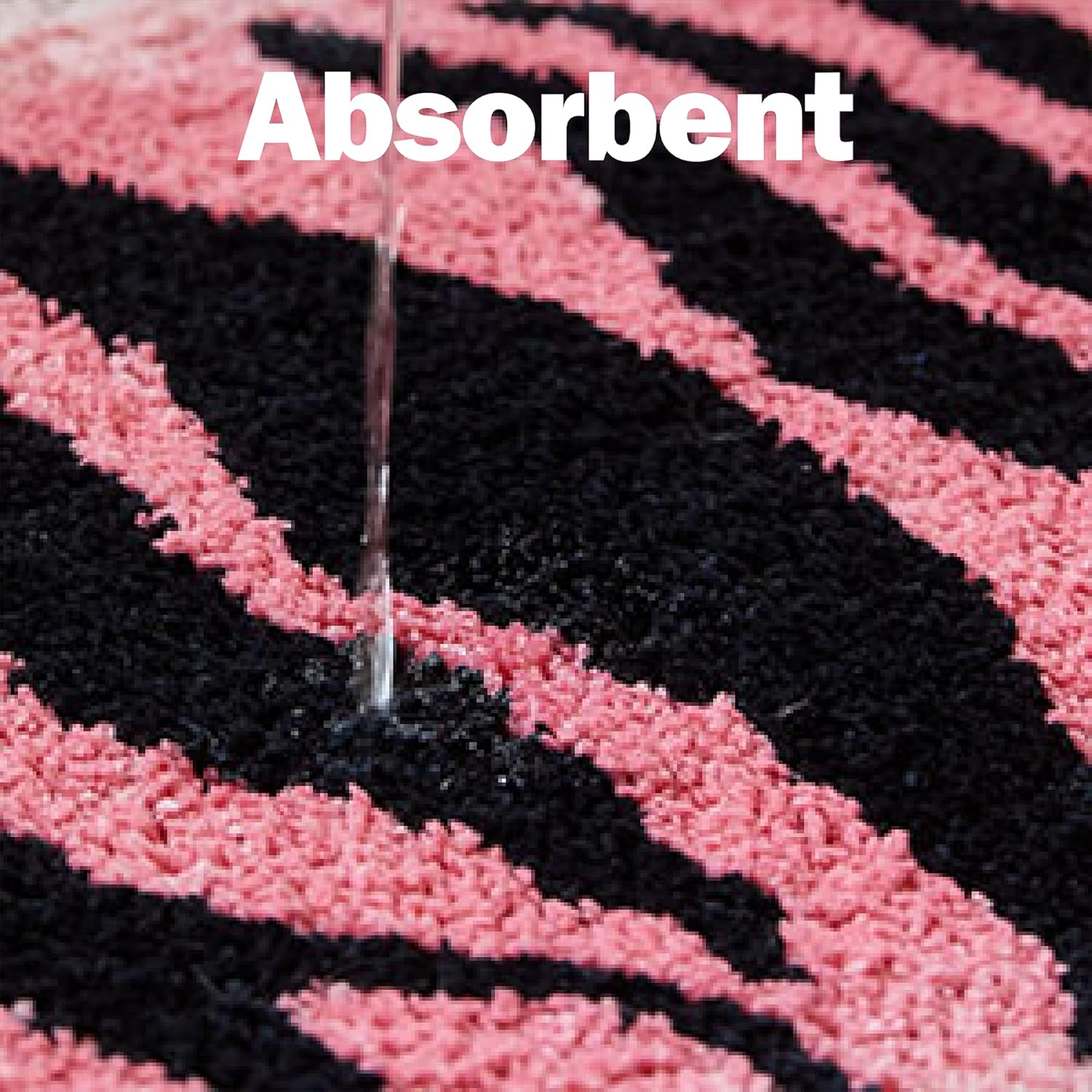 5x3.3 ft Tibetan Tiger Area Rug Tufted High Pile XLarge Indoor Machine Washable Carpet with Nonslip TPR Backing - Bedroom, Bathroom, Living & Dining Room Home Décor, Pink