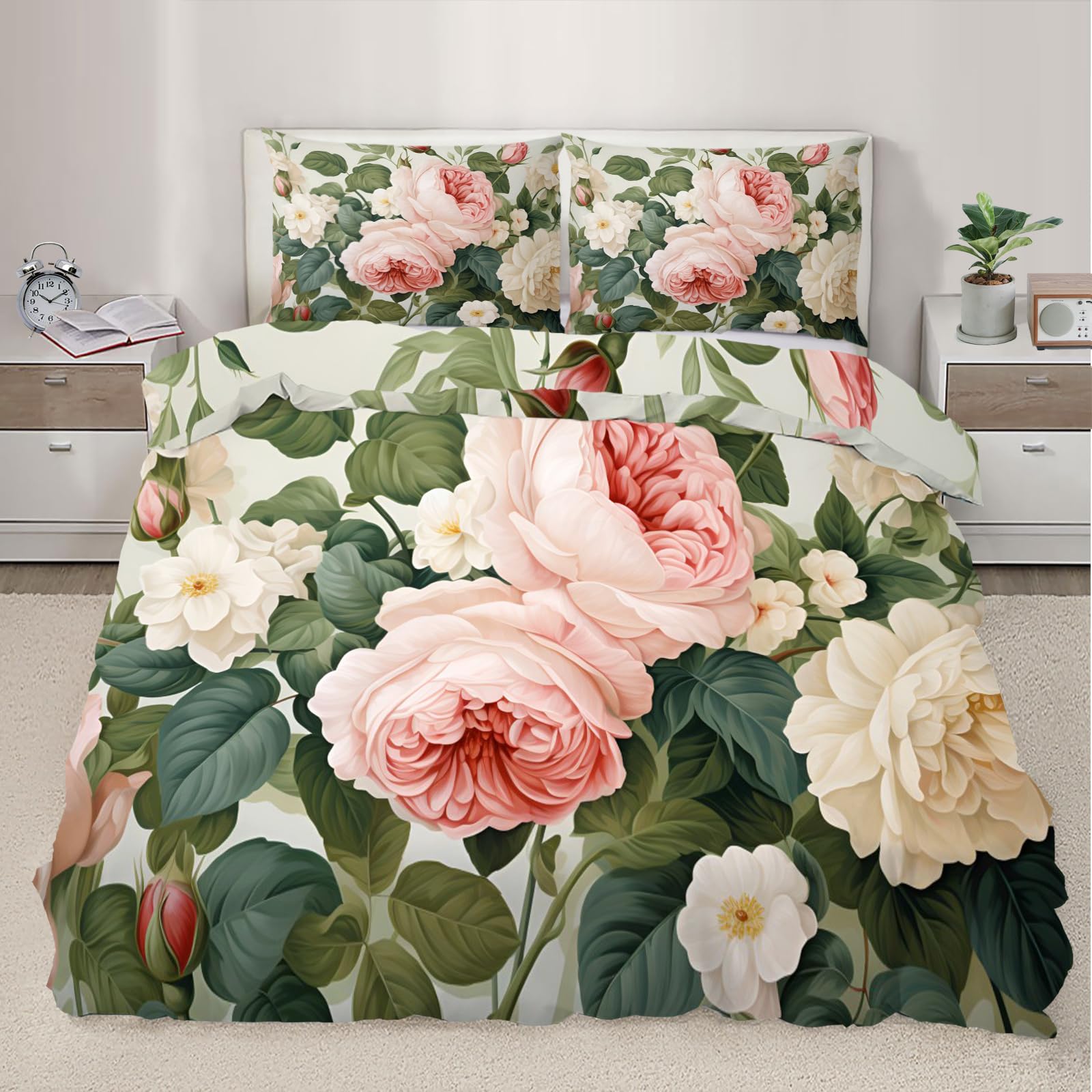 Linge de lit rustique pivoine pour des nuits douces en grand lit