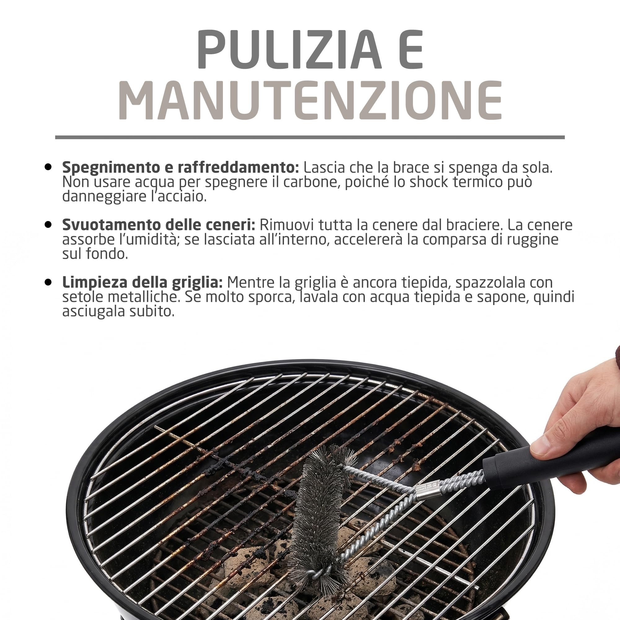Amig - Barbecue a carbone - 37 x 37 x 45 cm - Nero - Fabbricato in Acciaio - Giardino e Patio. Mod. KRYPTA