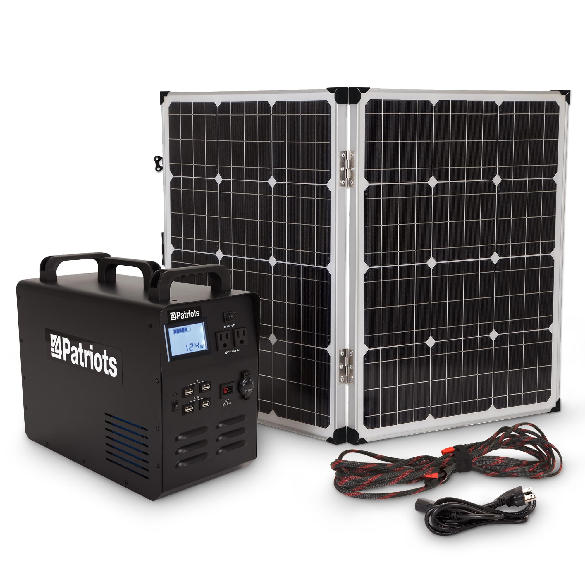 Amazon.com : 4Patriots Patriot Power Generator 1800: Silent, Fume-Free Solar  Generator for Reliable Backup Power : Patio, Lawn & Garden