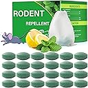 Mouse Rodent Repellent, 24 Pack Peppermint Oil for Mice, Mouse, Rats, Squirrel, Pest Control Indoor & Outdoor Use, Natural Deterrent Replace Trap Poisoning Family & Pet Safe Green