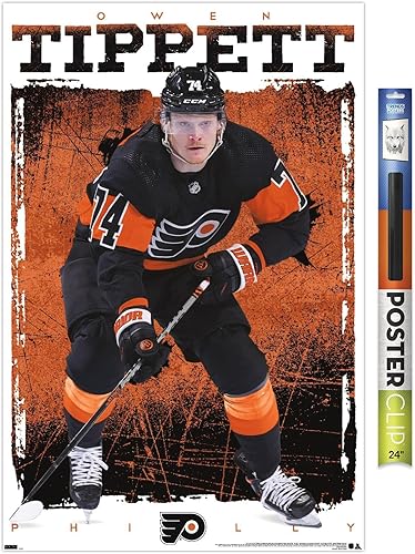 Miniatura 15 de Trends International NHL Philadelphia Flyers - Póster de pared Owen Tippett 23, 22.4 pulgadas de largo x 14.7 pulgadas, versión enmarcada en bronce