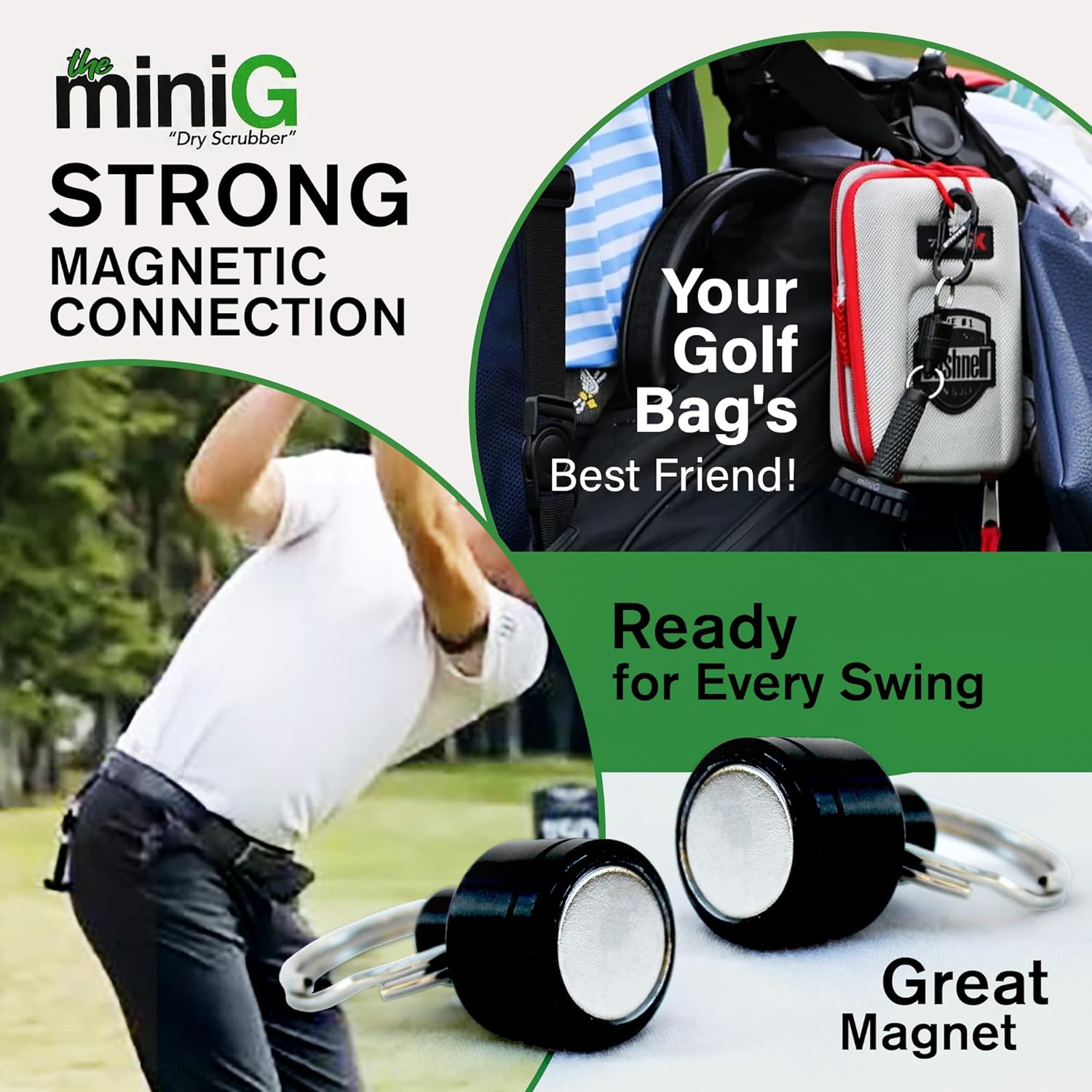 Grooveit Mini Golf Brush The Small MiniG 'Dry Scrubber' Features A Detachable Magnet, Heavy-Duty Nylon Bristles, and 3-Yr Warranty - Used On All Professional Golf Tours - Golf Accessory of 2023 - Image 6