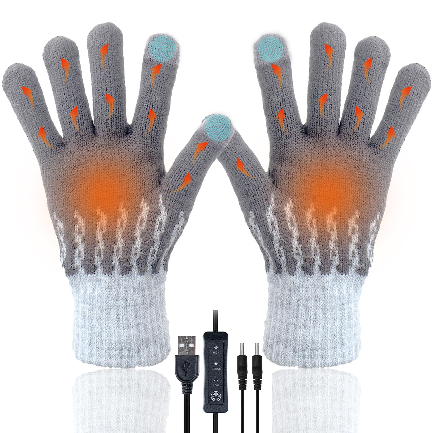 handschuhe die wärmen USB-beheizbare für Männer und Frauen, Winterhandschuhe zum der Hände, Touchscreen-Handschuhe für Laptops, gestrickte beheizbare Fäustlinge, verstellbare und waschbare Thermohandschuh Fashion Größe:Visitenkarten-Box 9 x 5.5 x 2.1 cm - 25,50 EUR Thule Chariot Accessories Motul Gear 300 75w90