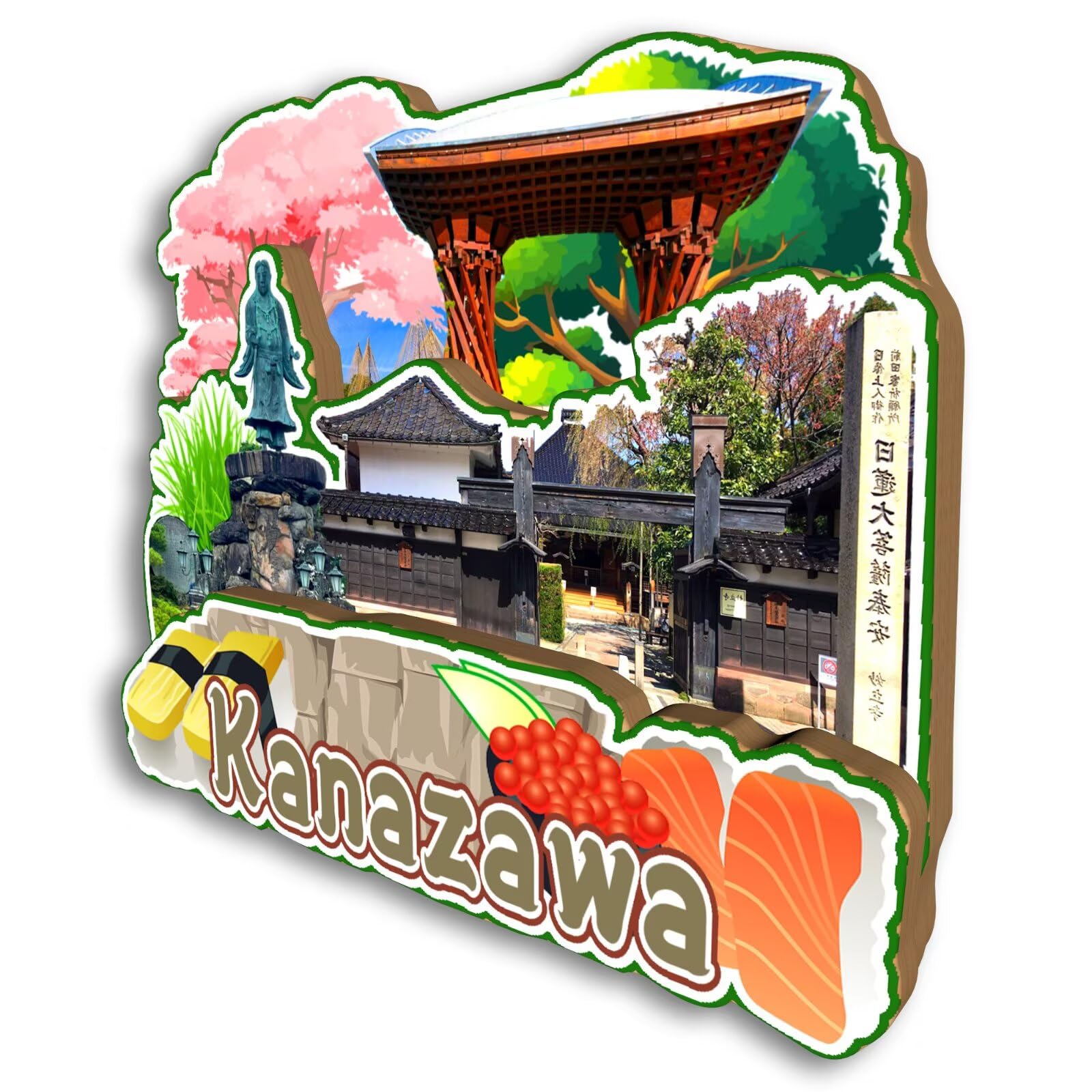Amazon.co.jp: Quwsne 冷蔵庫マグネット 金沢 日本 冷蔵庫 マグネット