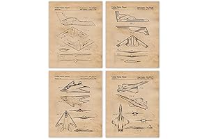 Vintage Stealth Military Airplanes Patent Prints