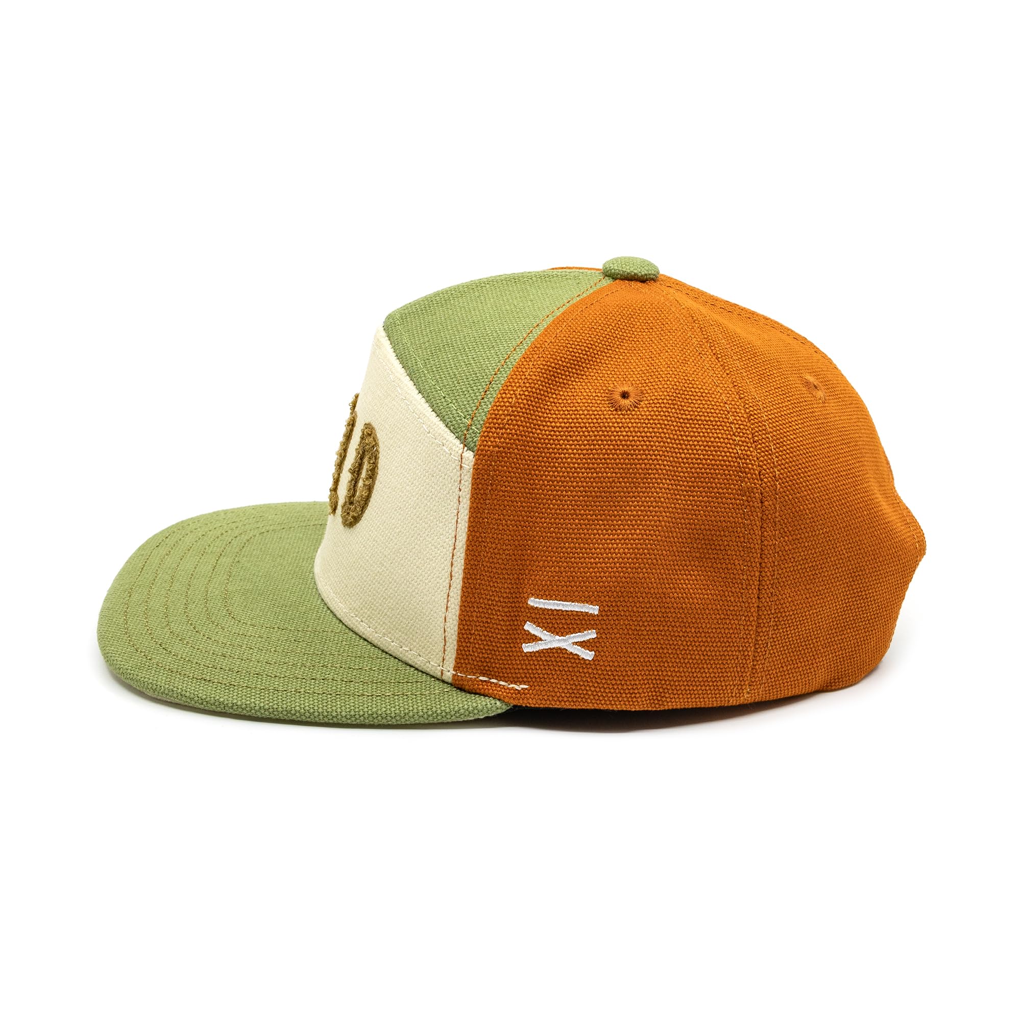 Hand und Feuer Snapback Cap Kinder Wild Retro Braun Canvas Verschiedene Größen