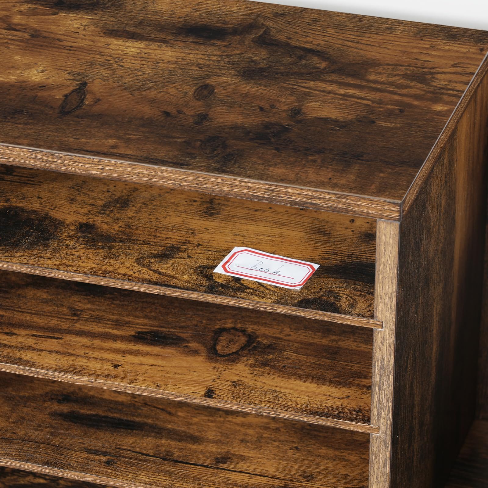 HOOBRO Organisateur à Dossier en bois d’ingénierie, Bannette de Rangement Bureau, Rangement à Courrier, Organisateur de Bureau, pour dossiers, courriers, enveloppes, magazines EFG41WF01