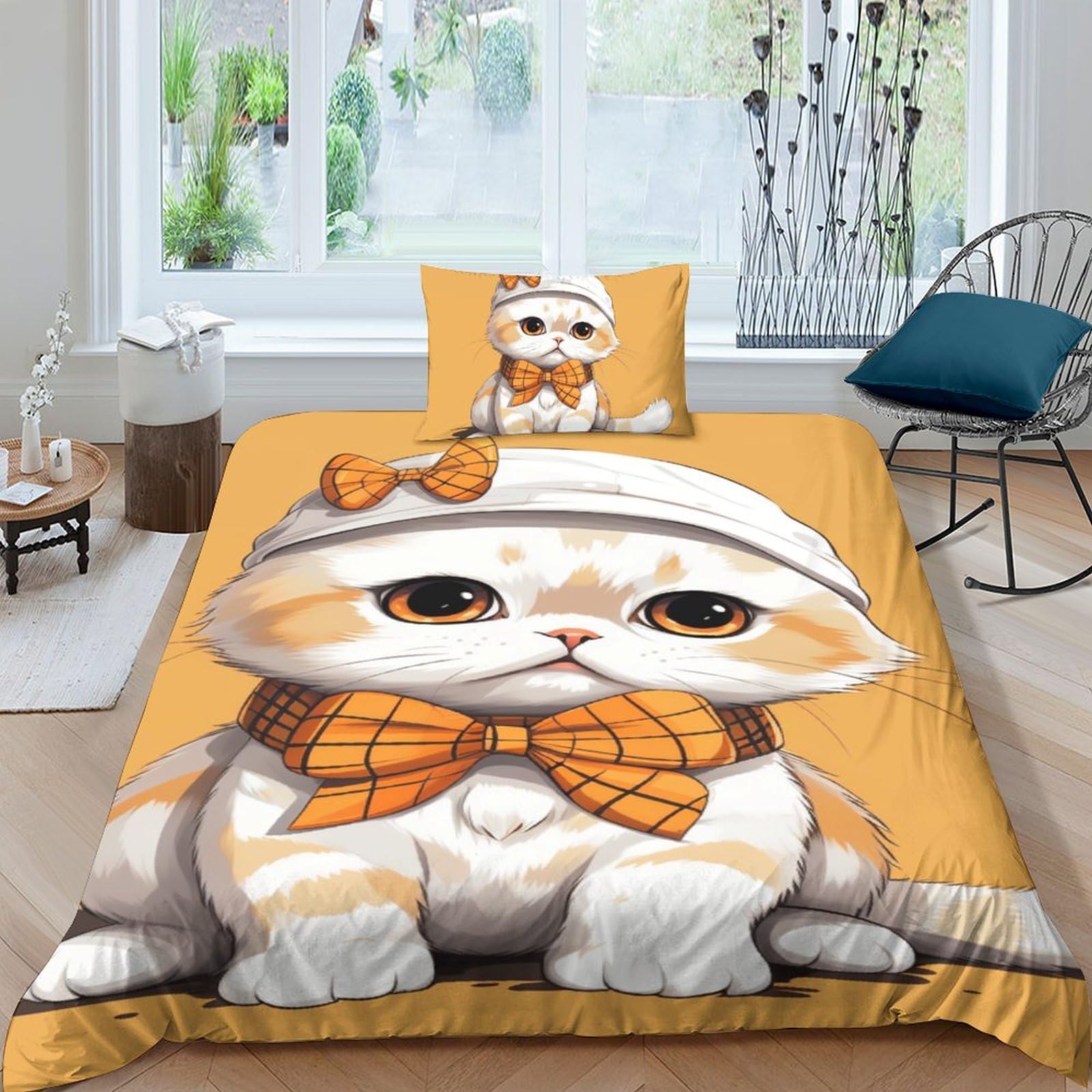 Parure de lit en microfibre douce housse de couette 135x200 pour lit simple enfants
