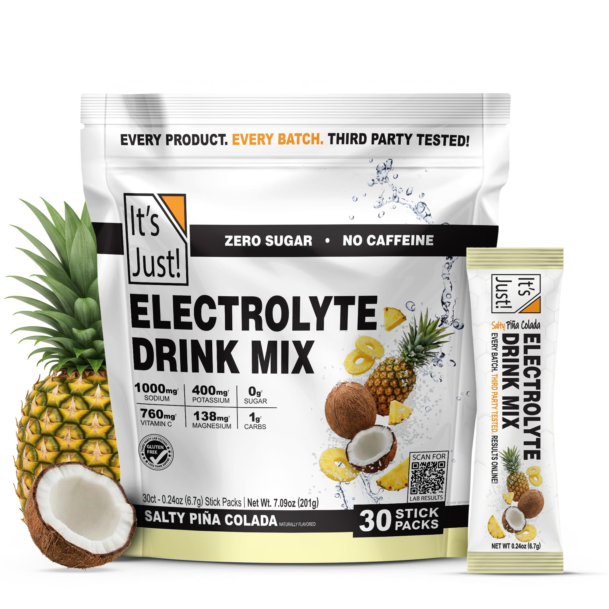 It's Just! - Electrolyte Drink Mix, 30 Count, Salty Unflavored — Amazon image 13