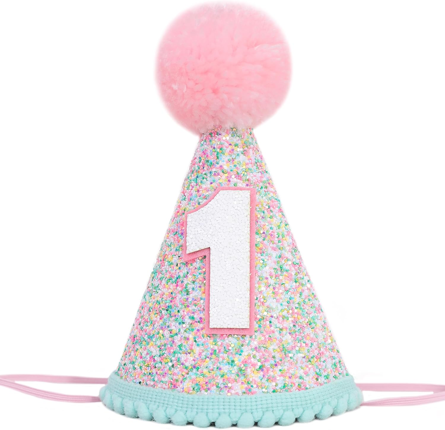 Rainbow Sprinkles 1/2 Birthday Hat, Sweet One/Half Birthday Decoration | Sprinkles 1st Birthday Hat, Colorful Party Cake Smash Crown, Rainbow Headwear for Photo Props