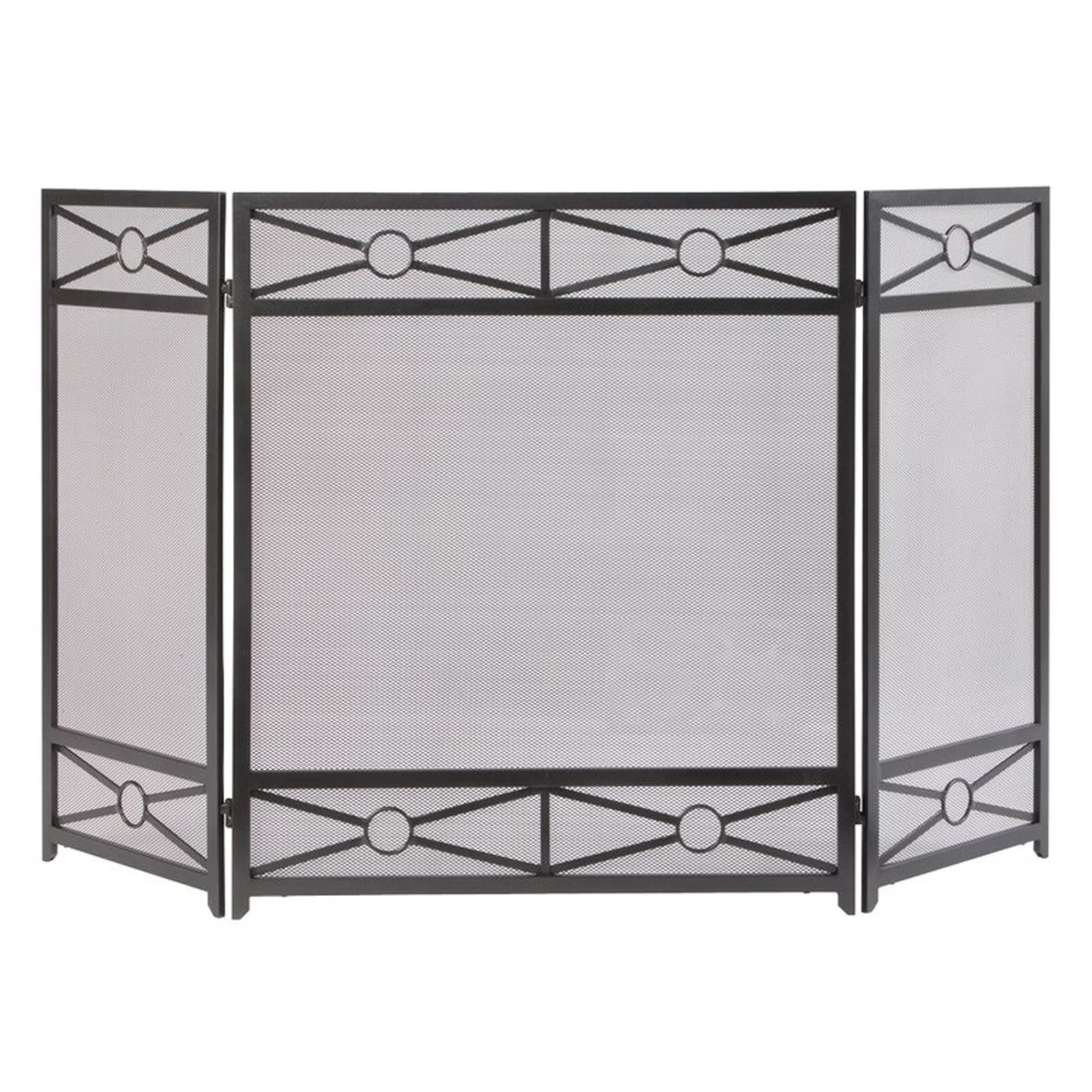Porte per camini Schermo per camini Schermo con motivo decorativo Schermo in rete di ferro nero Schermo antiscintille Schermi per camini Partizione decorativa per la casa Copertura antiscintille